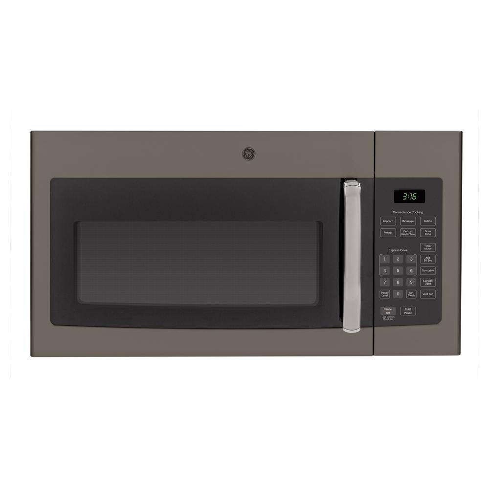 GE 1.6 cu. ft. Over the Range Microwave in Slate. Fingerprint Resistant