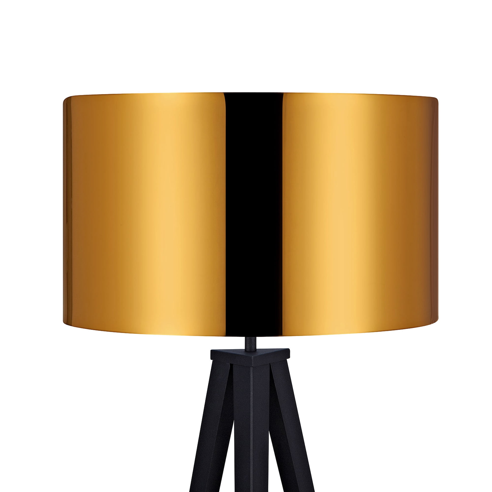 Woven Paths Tripod Floor Lamp. 60.25″. Black/Gold