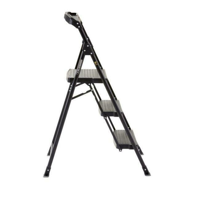 Gorilla Ladders 3-Step Pro-Grade Steel Step Stool. 300 lbs. Load Capacity Type IA Duty Rating