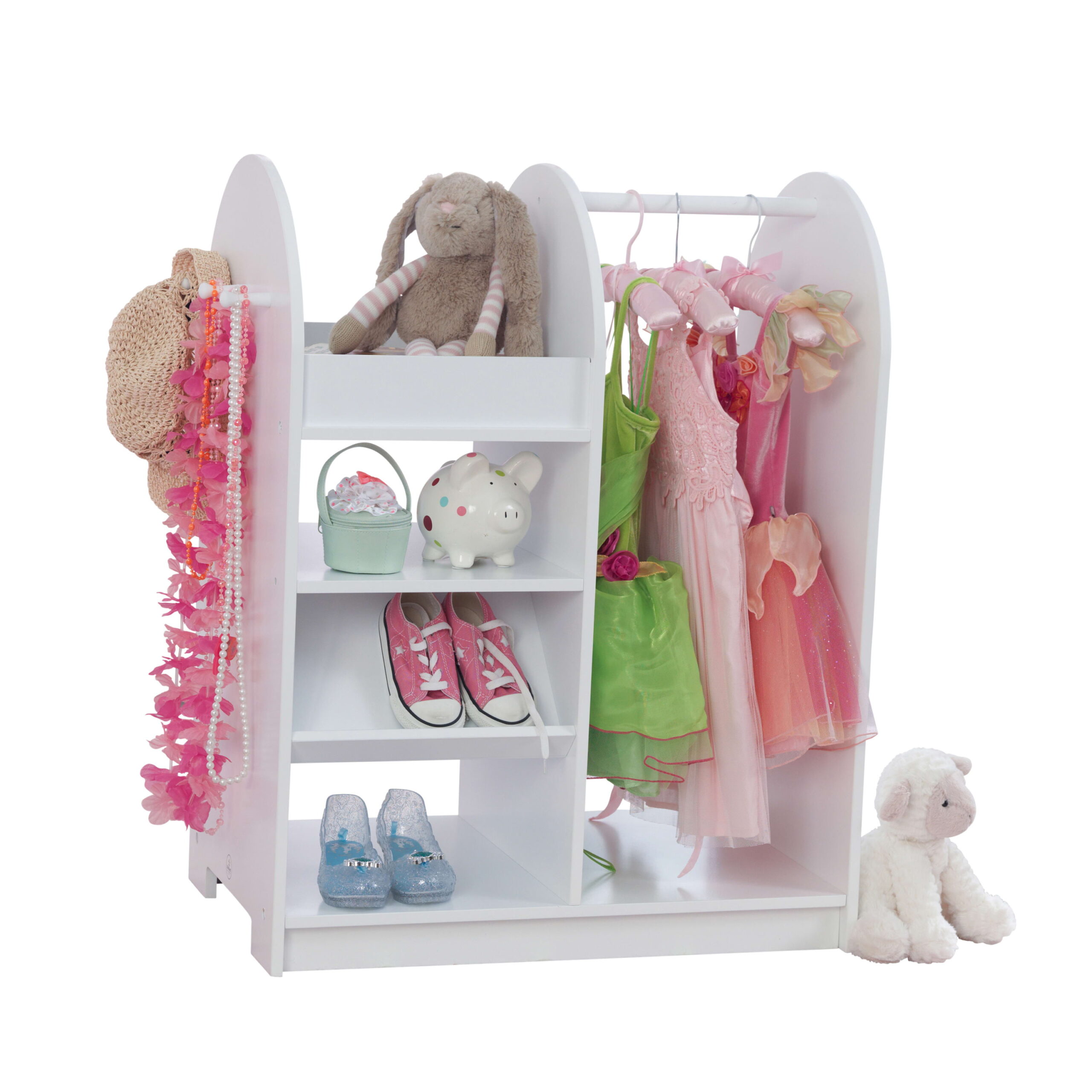 KidKraft Wooden Fashion Pretend Station. Kids Storage. White