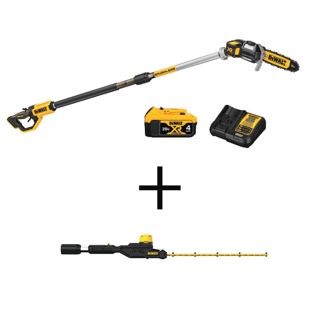 DEWALT DCPS620M1W820BH 20V MAX 8in. Cordless Battery Powered Pole & Chainsaw. Tool Only