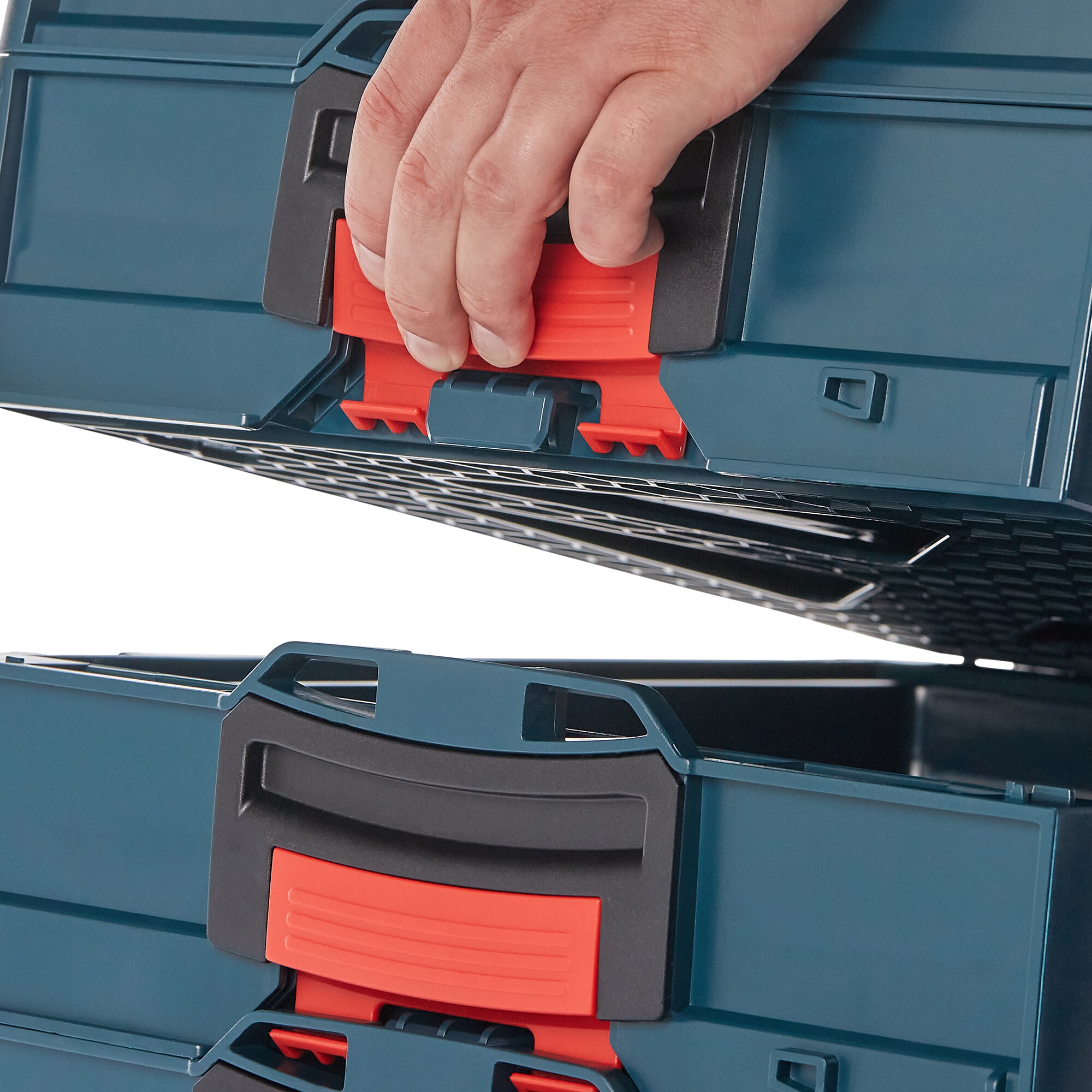 Bosch L-RACK 17.25-in 3-Drawer Blue Plastic Tool Box