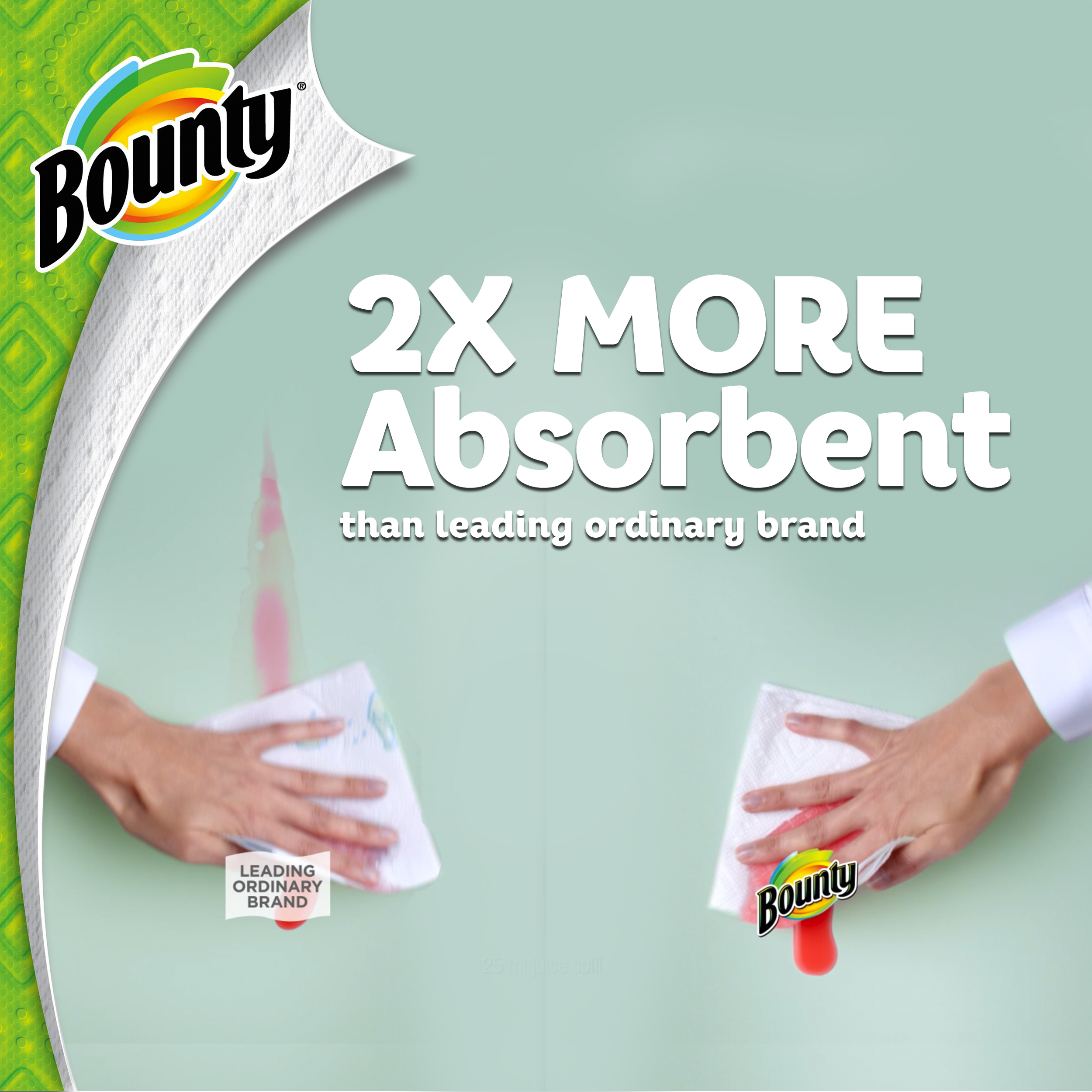 Bounty Paper Towels. White. 12 Giant Rolls = 18 Regular Rolls