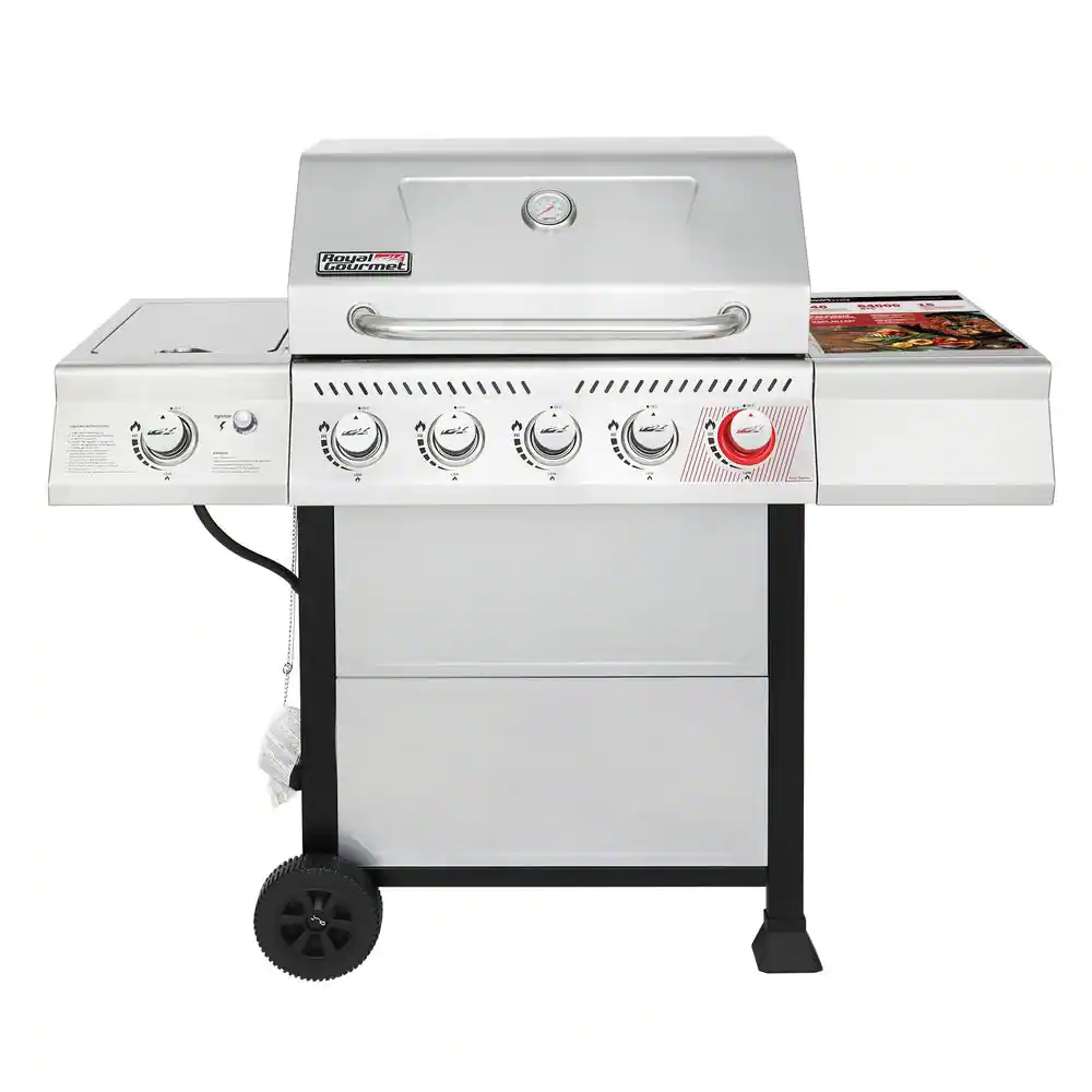 Royal Gourmet GA5401T 5-Burner Propane Gas Grill in Stainless Steel with Sear Burner and Side Burner