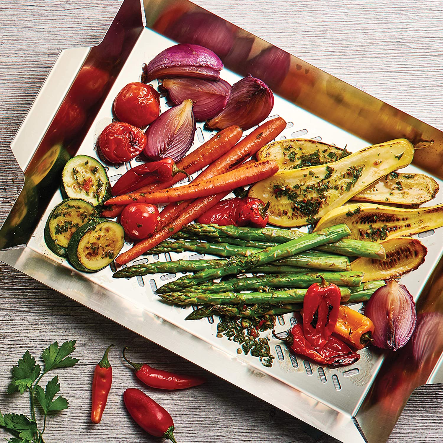 Tramontina Outdoor Roasting Grill Pan Set 2 Pc