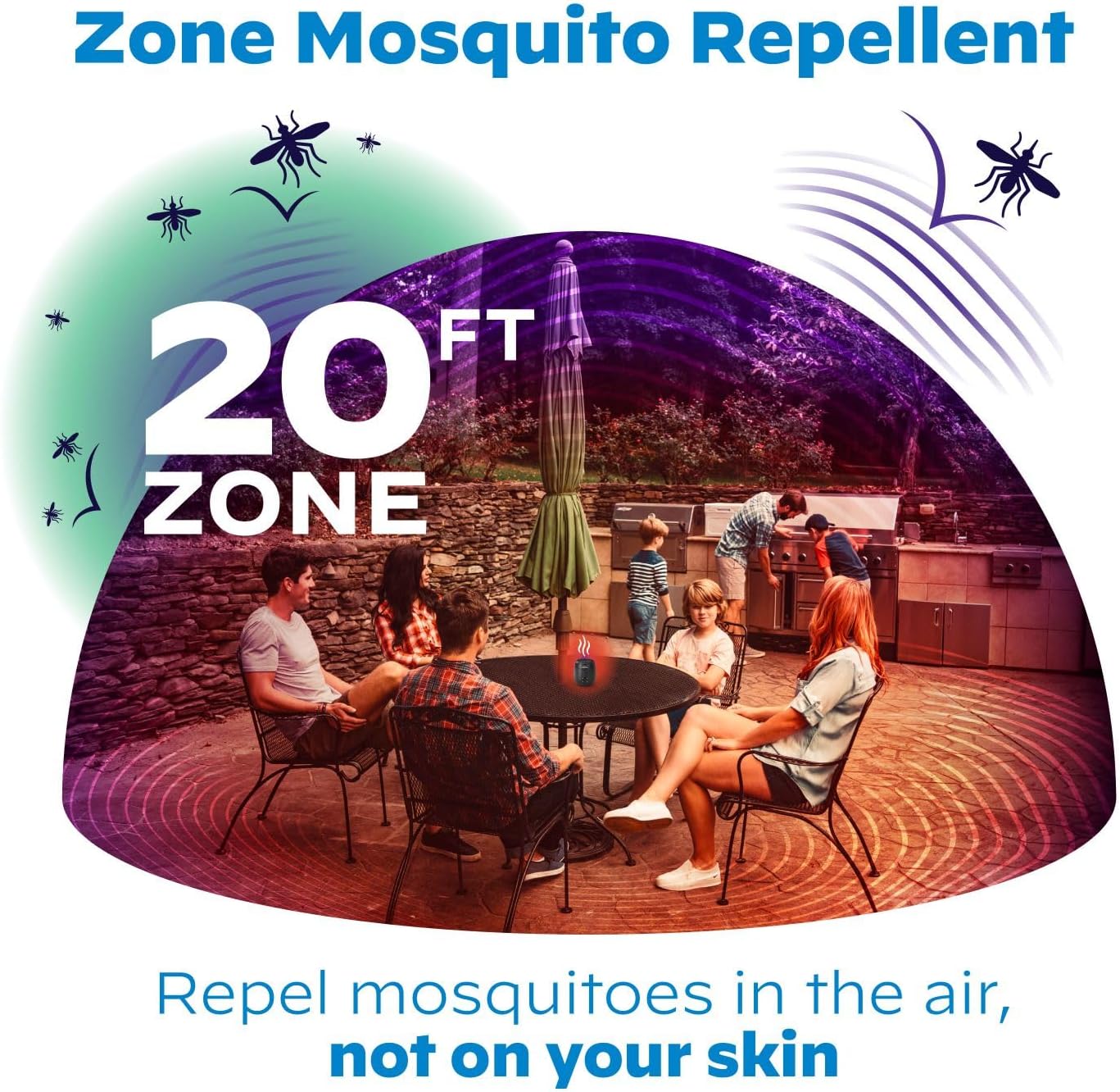 Thermacell Mosquito Repellent E-Series Rechargeable Repeller with 20' Mosquito Protection Zone; Includes 12-Hr Repellent Refill; No Spray. Flame or Scent; DEET-Free Bug Spray Alternative