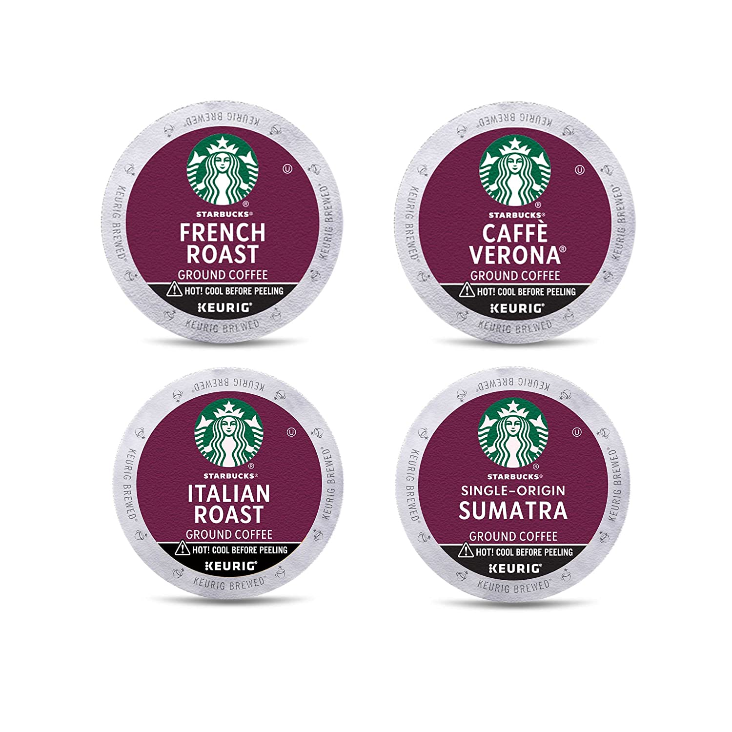 Starbucks K-Cup Coffee Pods—Dark Roast Coffee—Variety Pack—100% Arabica—1 box (96 pods)