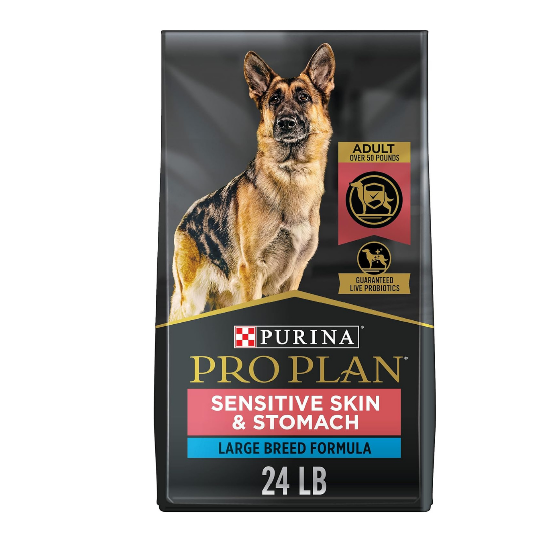 Purina Pro Plan Specialized Sensitive Skin & Stomach With Probiotics Large Breed Dry Dog Food. 24 lbs.