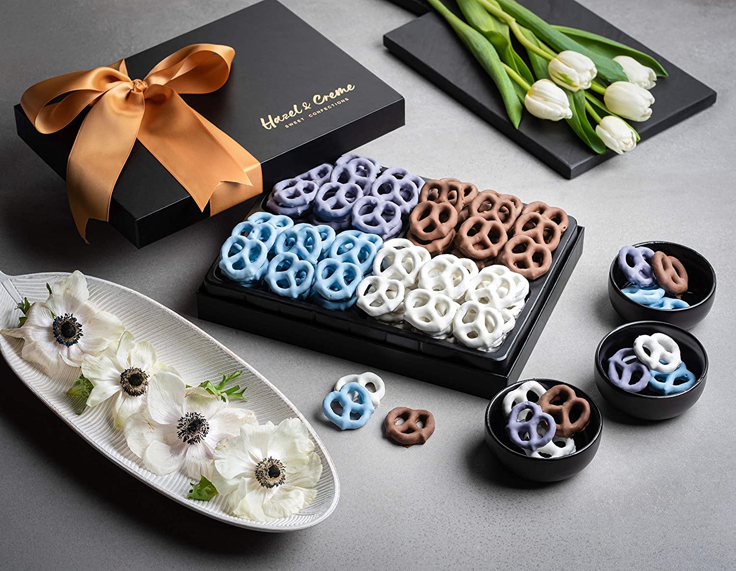 Hazel & Creme Yogurt Pretzels - Chocolate Covered Pretzels- Valentines Food Gifts