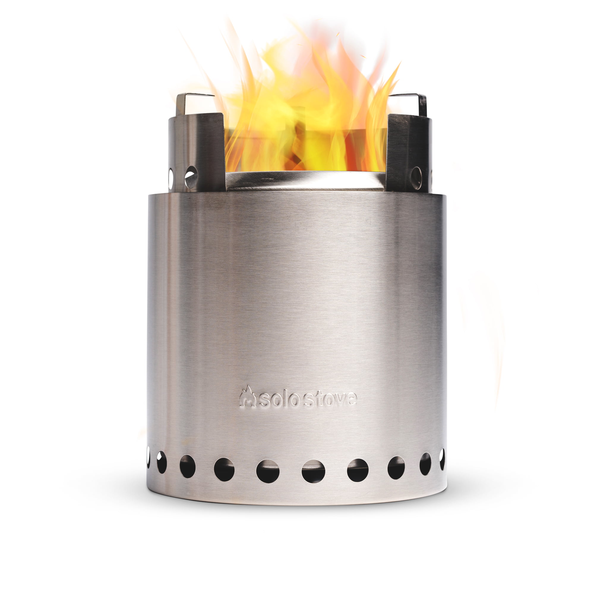 Solo Stove Campfire. Portable Camping Hiking. Backpacking and Survival Stove. 4+ People. Stainless Steel