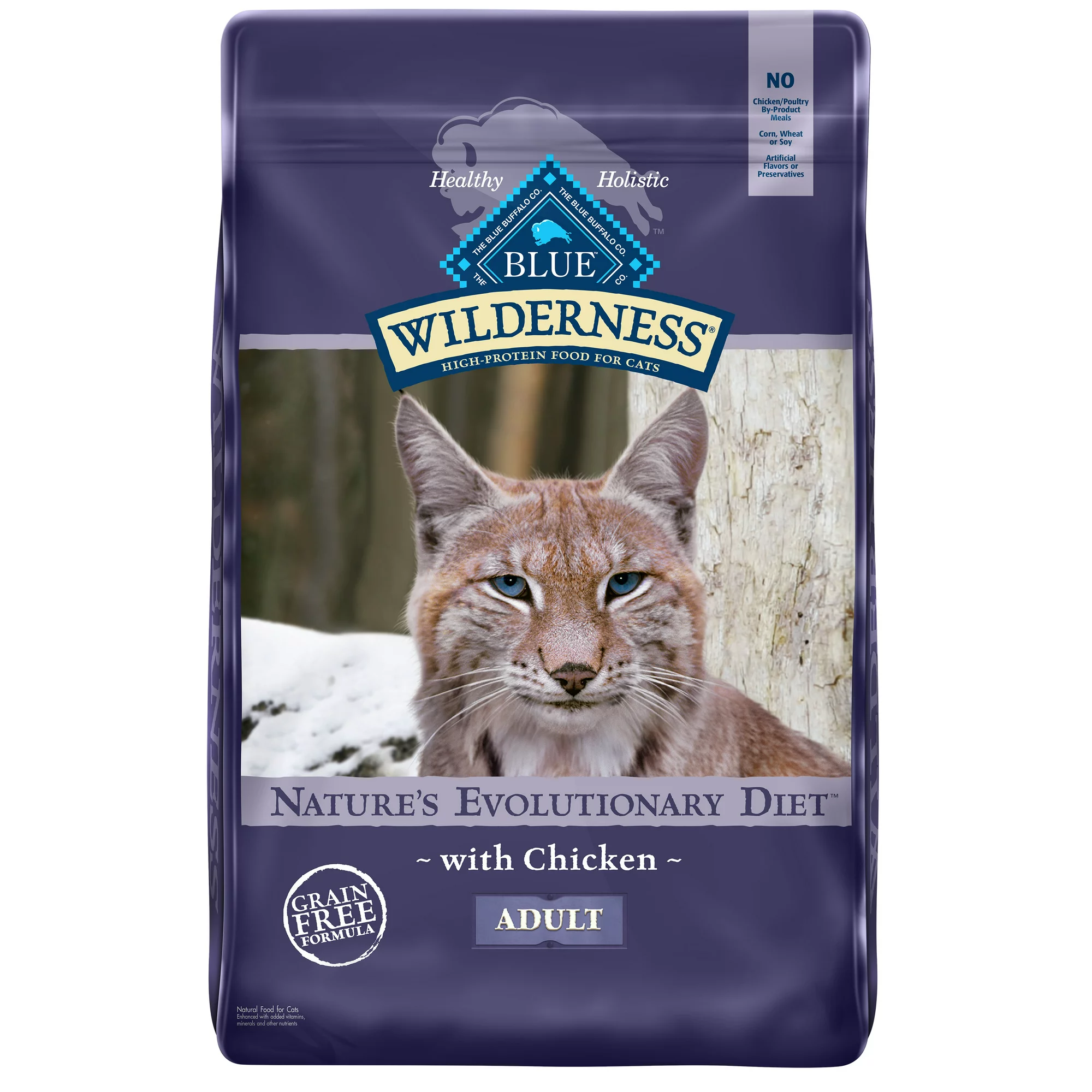 Blue Buffalo Blue Wilderness Natural Adult High Protein Chicken Dry Cat Food. 12 lbs.