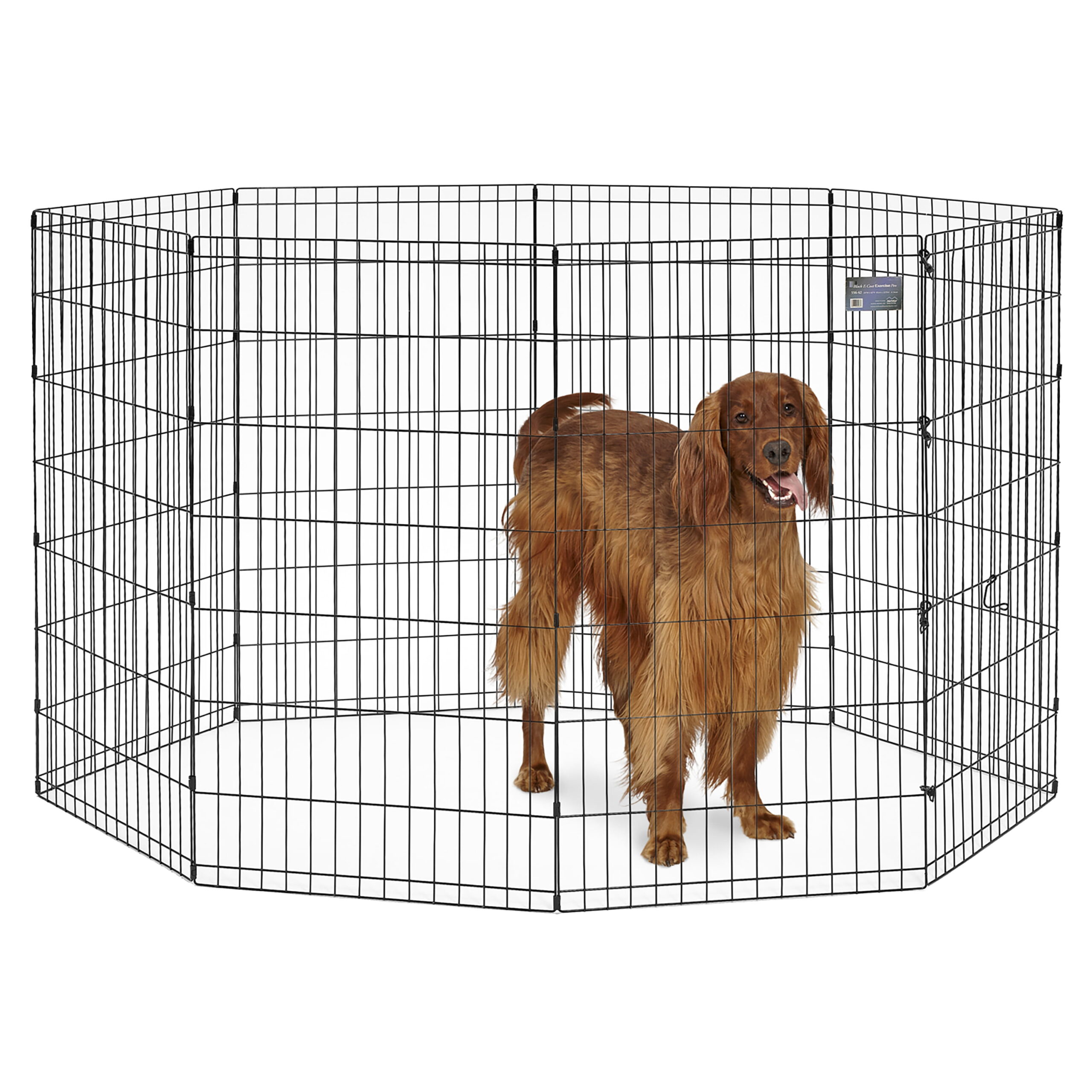 MidWest Homes For Pets Foldable Metal Exercise Pet Dog Playpen without Door.  42″H
