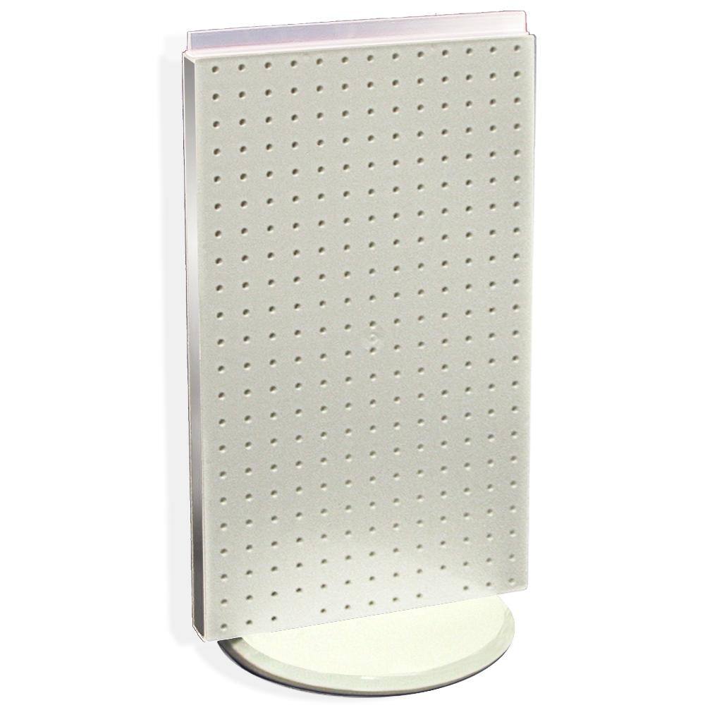 Azar Displays 700513-WHT 22 in. H x 13.5 in. W Counter top Pegboard Display in White Styrene