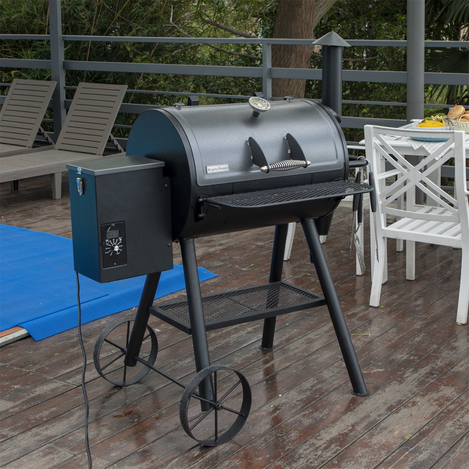 MF Studio Wood Pellet Grill & Smoker. 8 in 1 BBQ Grill Auto Temperature Controls