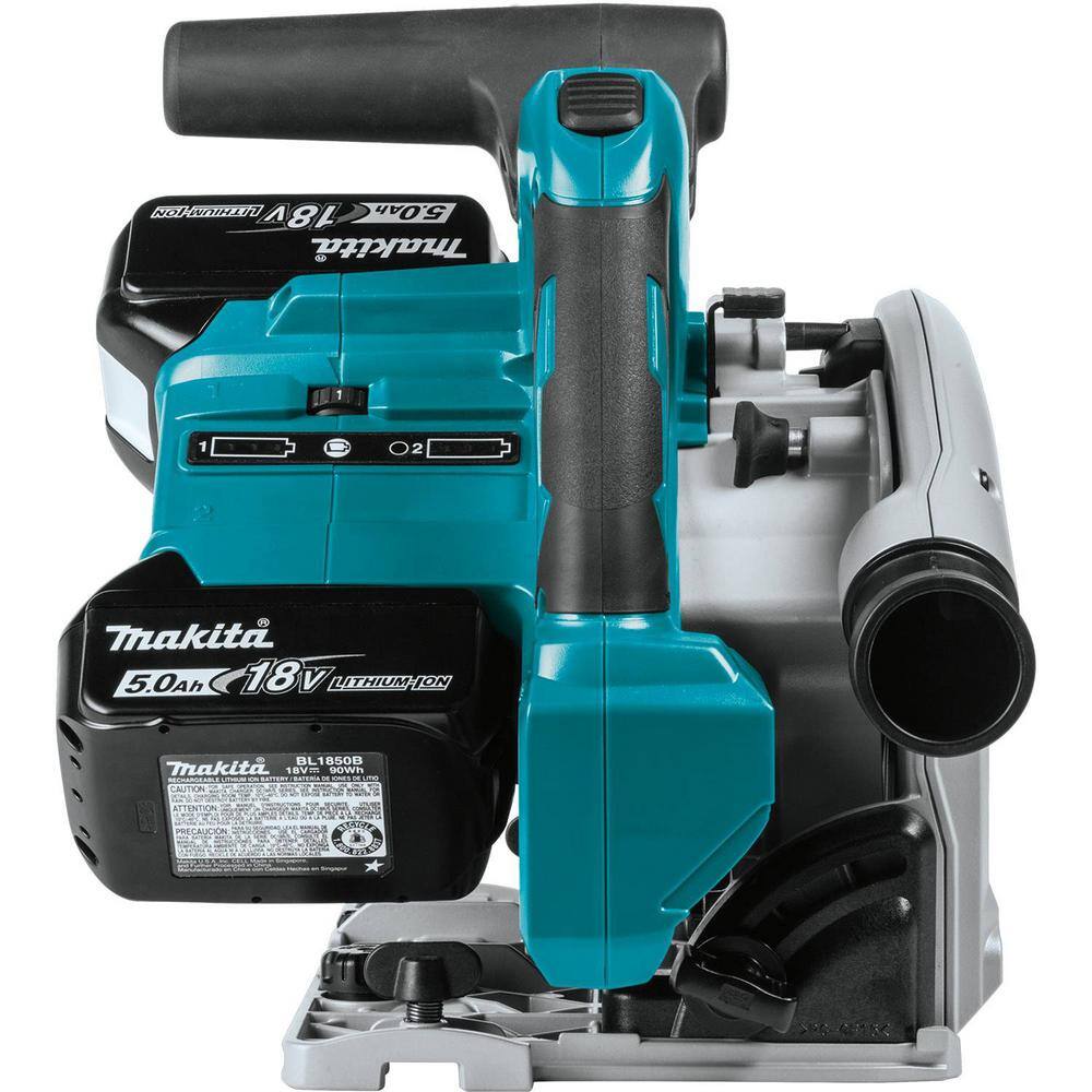 Makita XPS01PTJ 18V X2 LXT Lithium-Ion (36V) Brushless Cordless 6-1/2 in. Plunge Circular Saw w/ (2) Batteries 5.0Ah. 55T Blade