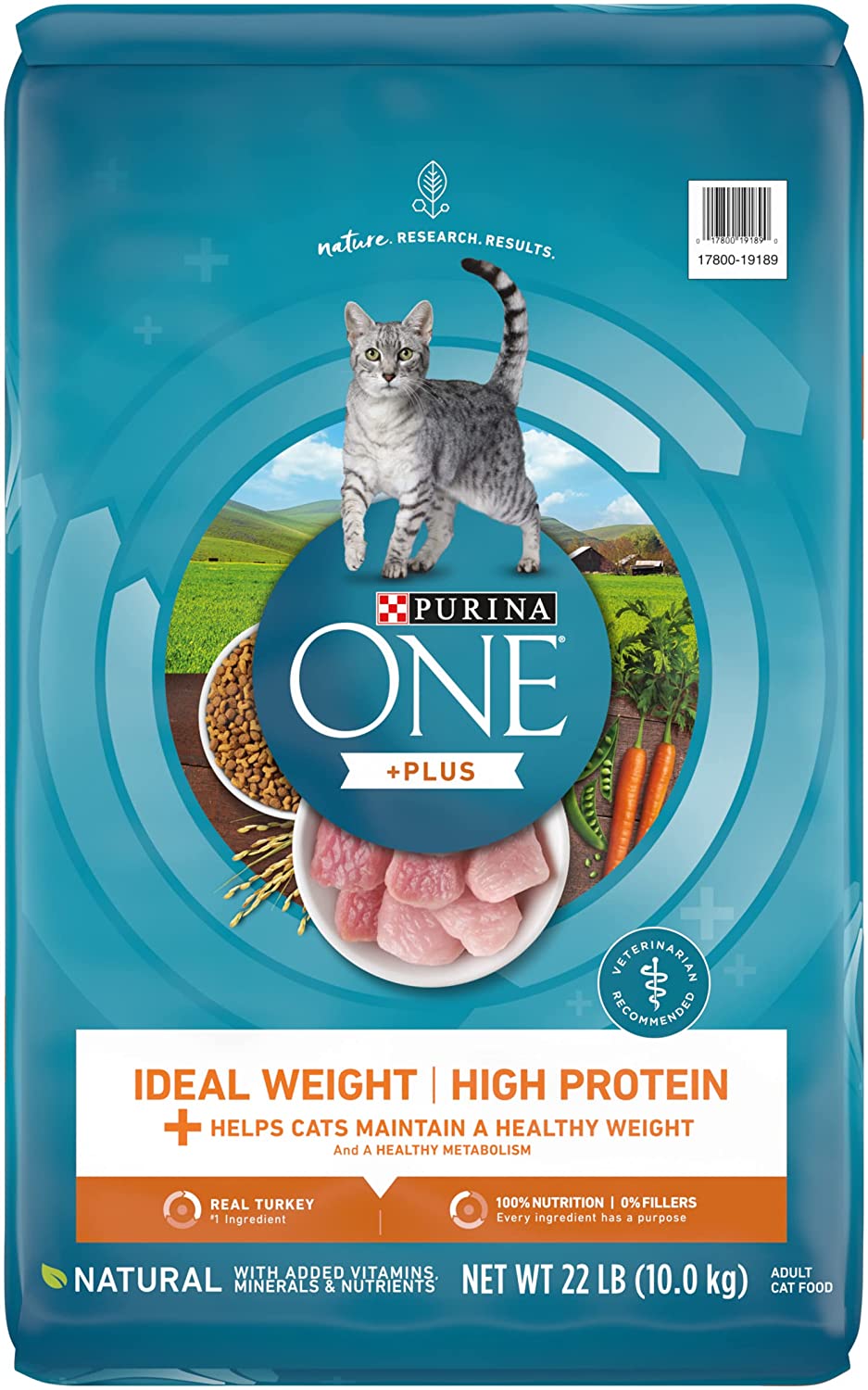 Purina ONE Dry Cat Food Adult Healthy Metabolism and Ideal Weight Wet Cat Food 22 lb. Bag