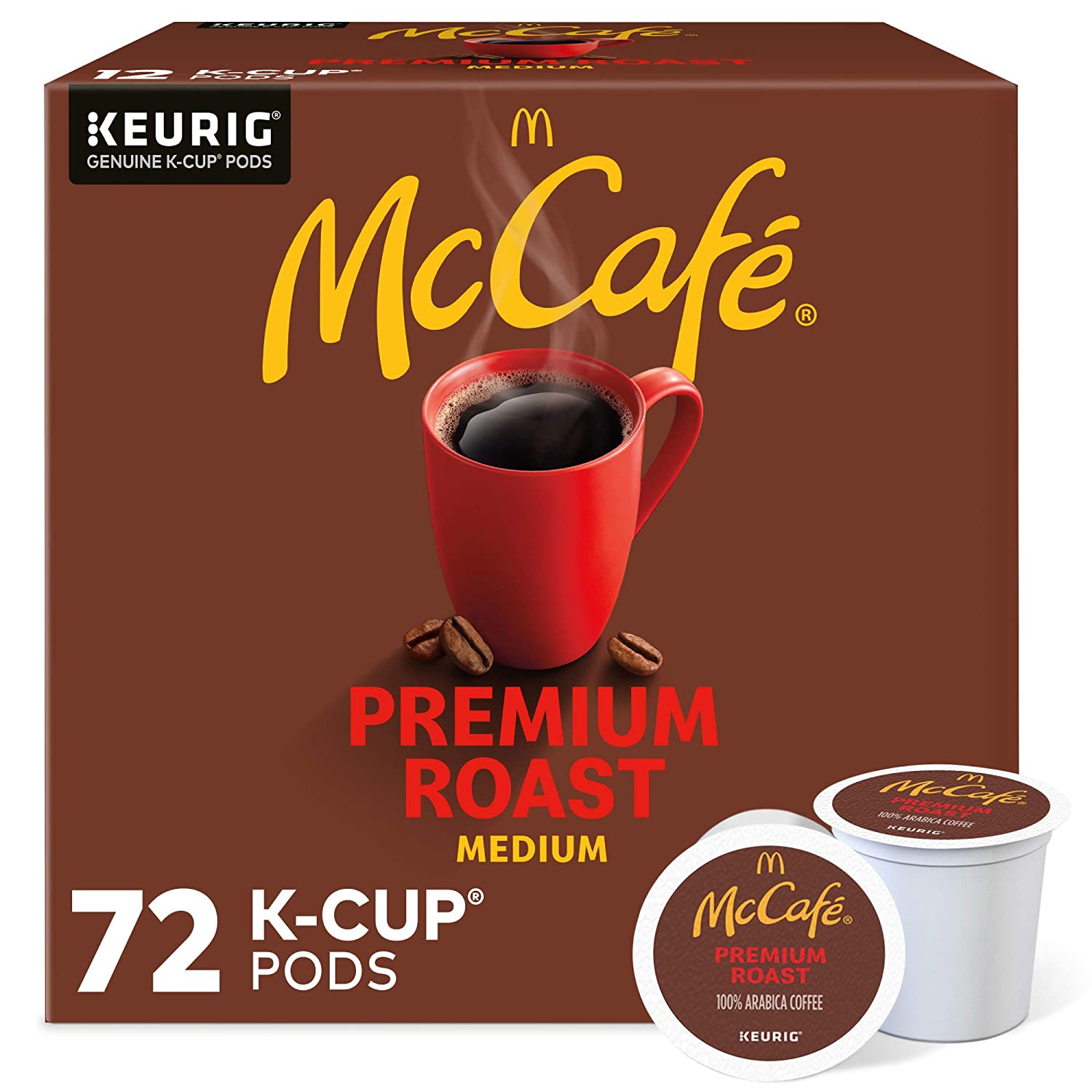 McCafe Premium Roast. Keurig Single Serve K-Cup Pods. Medium Roast Coffee Pods. 72 Count