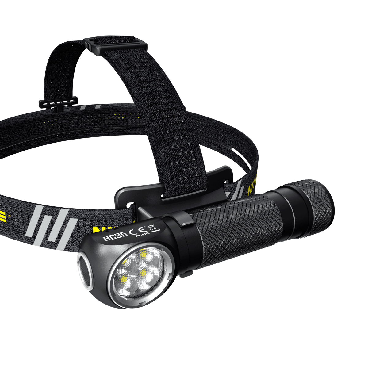 Nitecore HC35 Rechargeable LED Headlamp - 2700 Lumen - 2x 21700 battery  and  Eco-Sensa USB Charging Cable