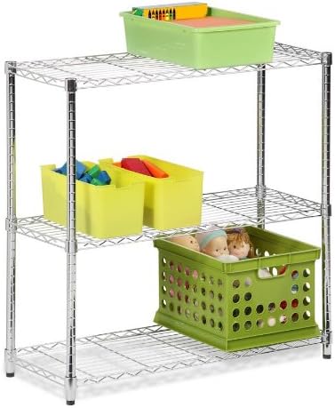 Honey-Can-Do Shelving Unit. 200 lbs per shelf. 3-Tier. Chrome
