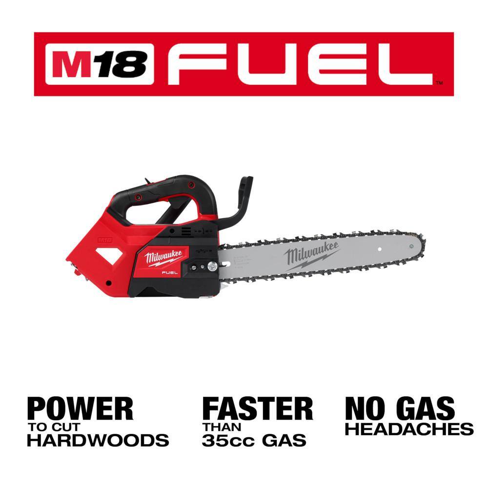 Milwaukee 2826-20T M18 FUEL 14 in. 18V Lithium-Ion Brushless Cordless Battery Top Handle Chainsaw (Tool Only)