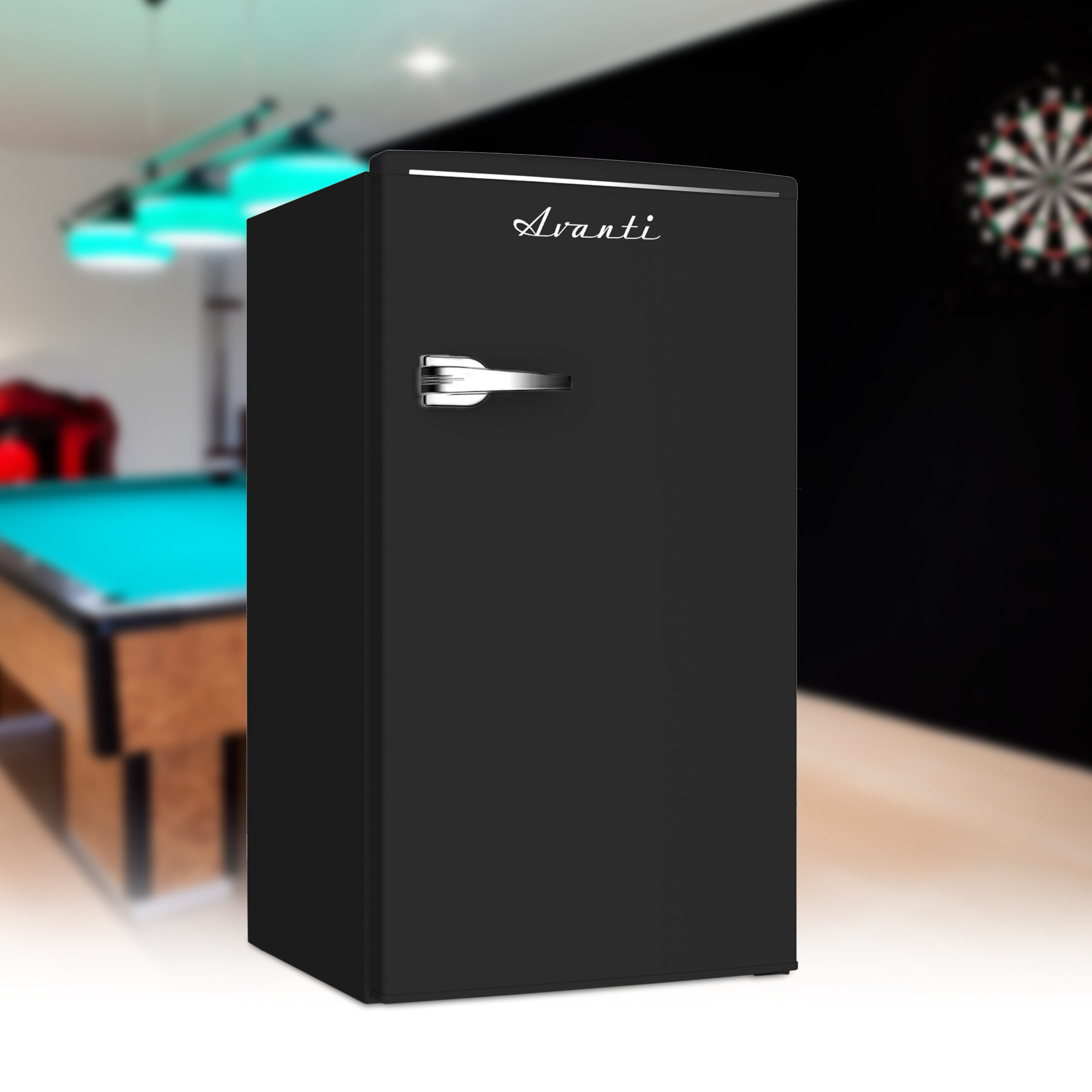 Avanti Retro Series Compact Refrigerator. Mini-Fridge. 3.1 cu. ft.. in Black (RMRS31X1B-IS)