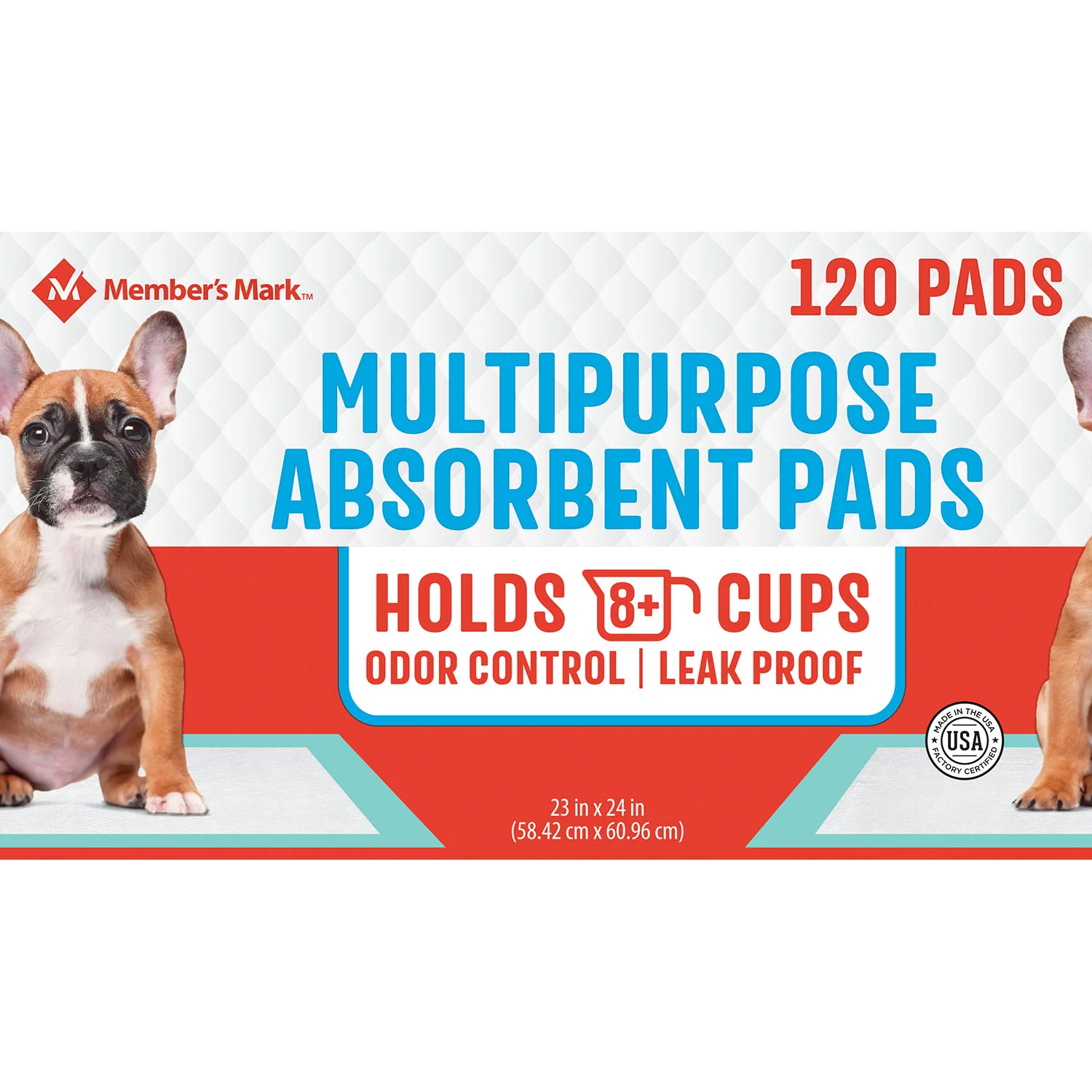 Member-s Mark Pet Training Pads. 23″ x 24″ (120 ct.)
