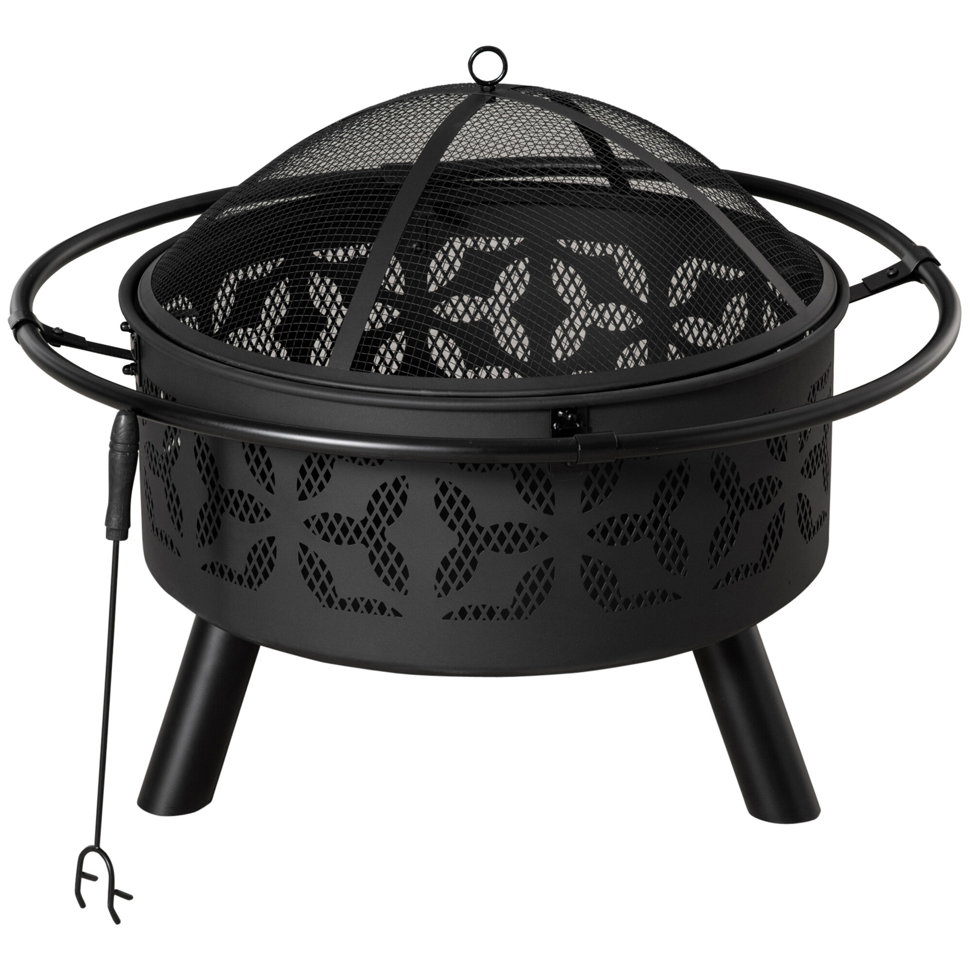 Red Barrel Studio 23.25” H x 31” W Steel Wood Burning Outdoor Fire Pit