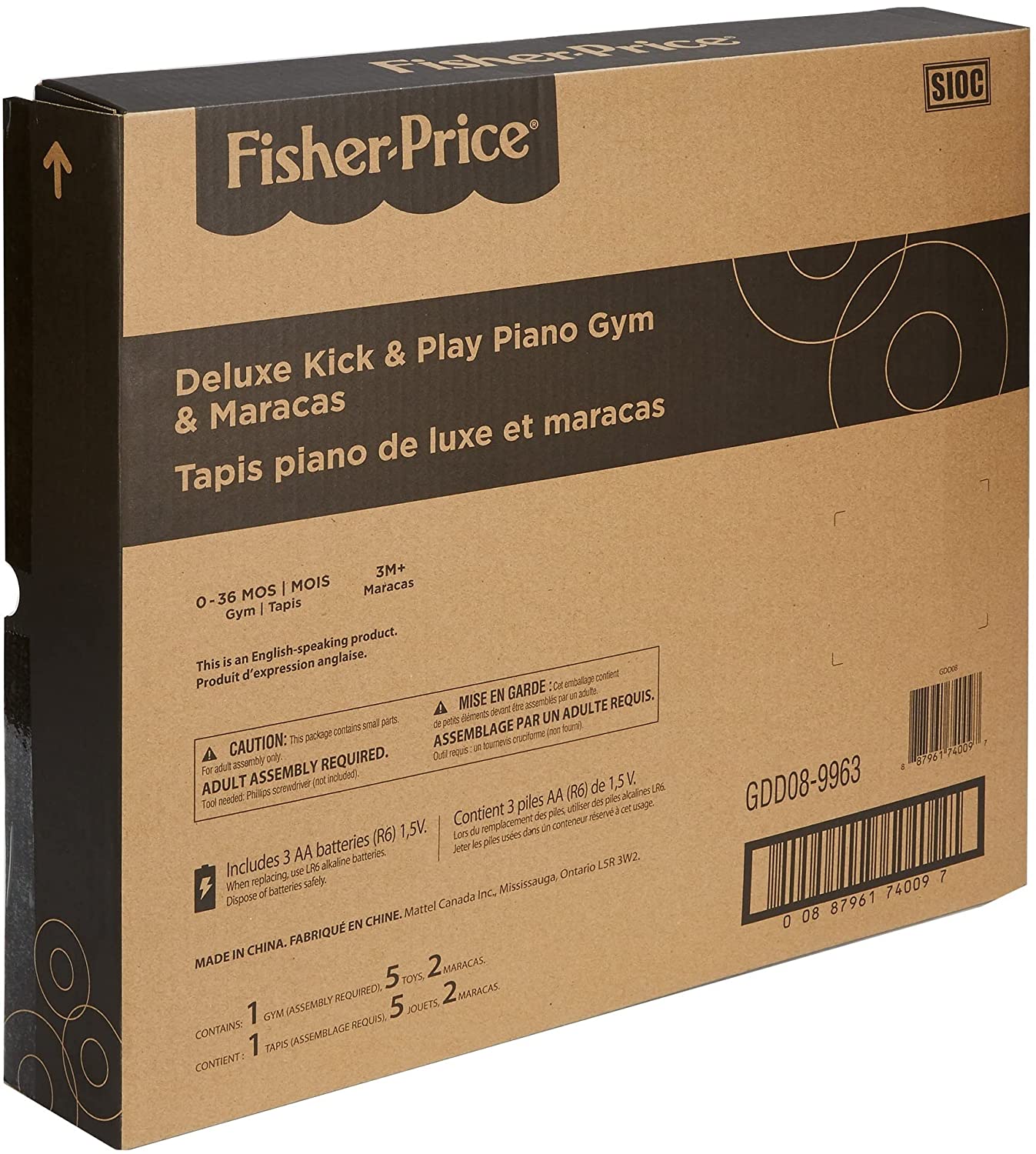 Fisher-Price Deluxe Kick & Play Piano Gym & Maracas