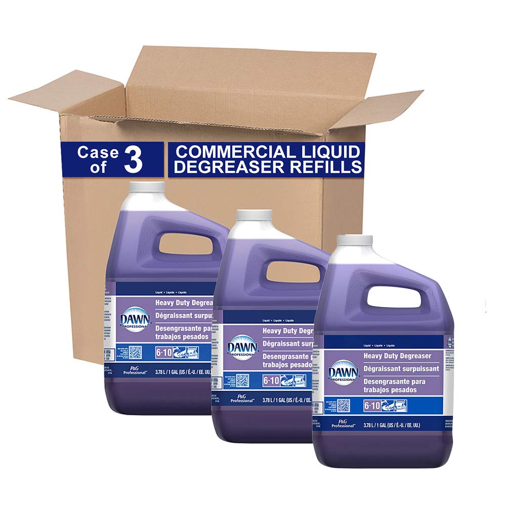 Heavy Duty Degreaser by Dawn Professional. Bulk Liquid Degreaser Refill for Commercial Restaurant Kitchens and Bathrooms. 3.78L/1 gal. (Case of 3)
