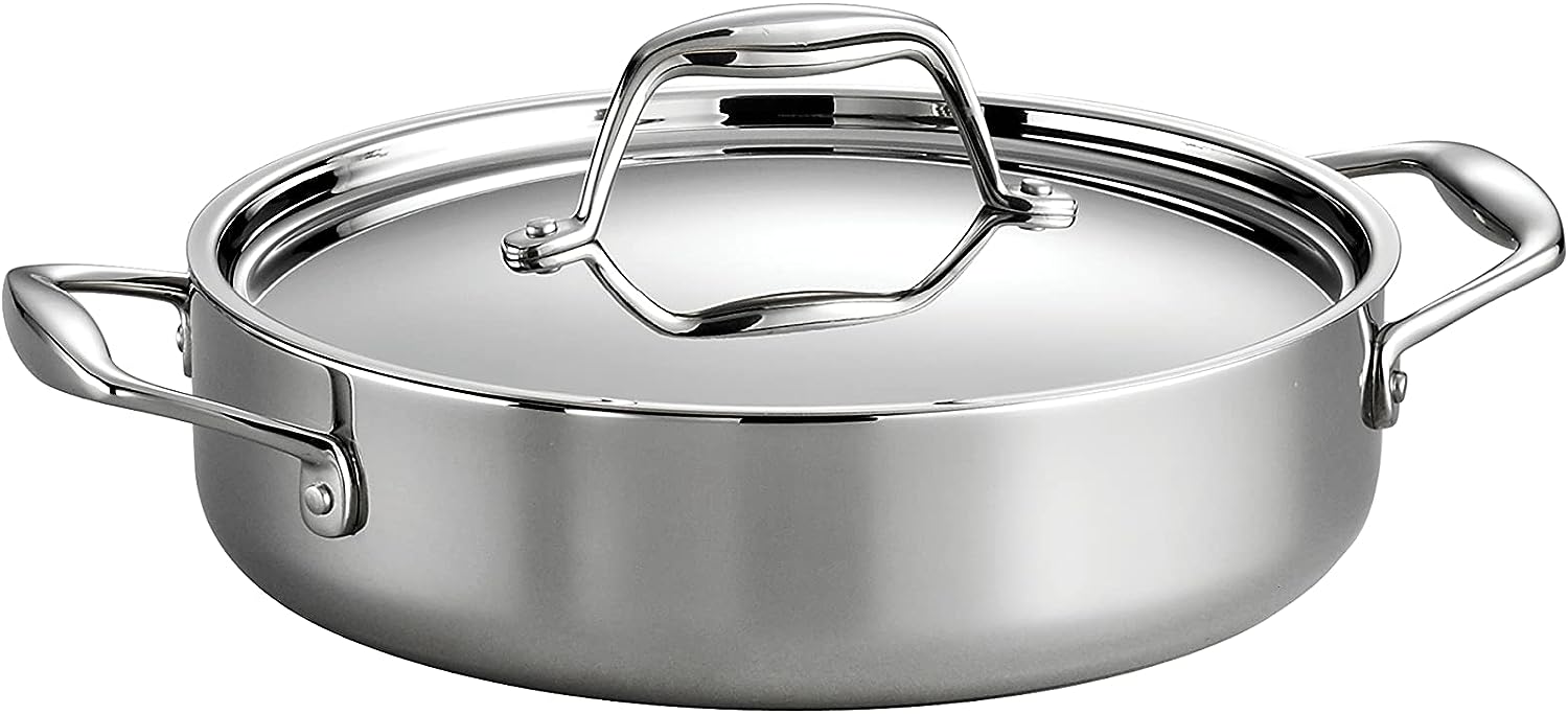 Tramontina Covered Braiser Stainless Steel Tri-Ply Clad 3 Qt. 80116/009DS