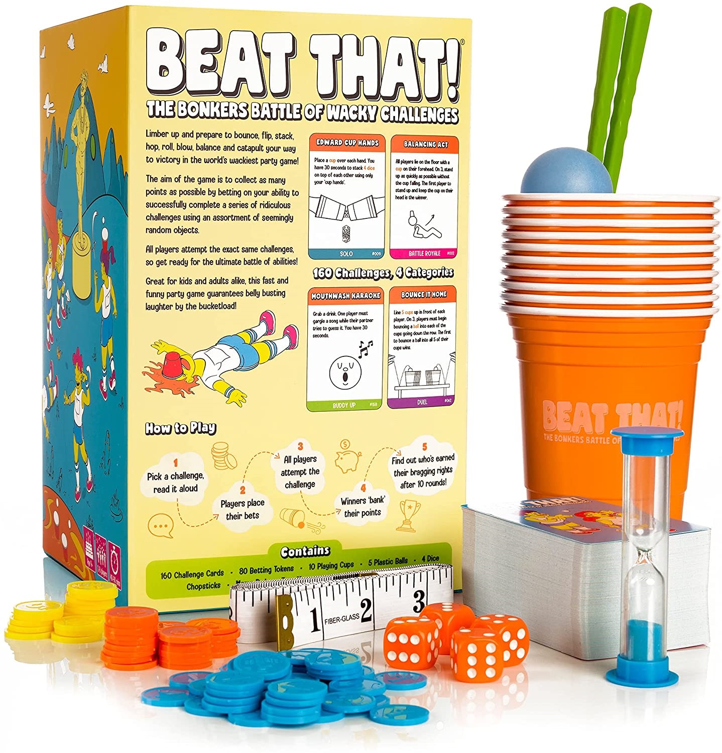Gutter Games Beat That! - The Bonkers Battle of Wacky Challenges. Family Party Game