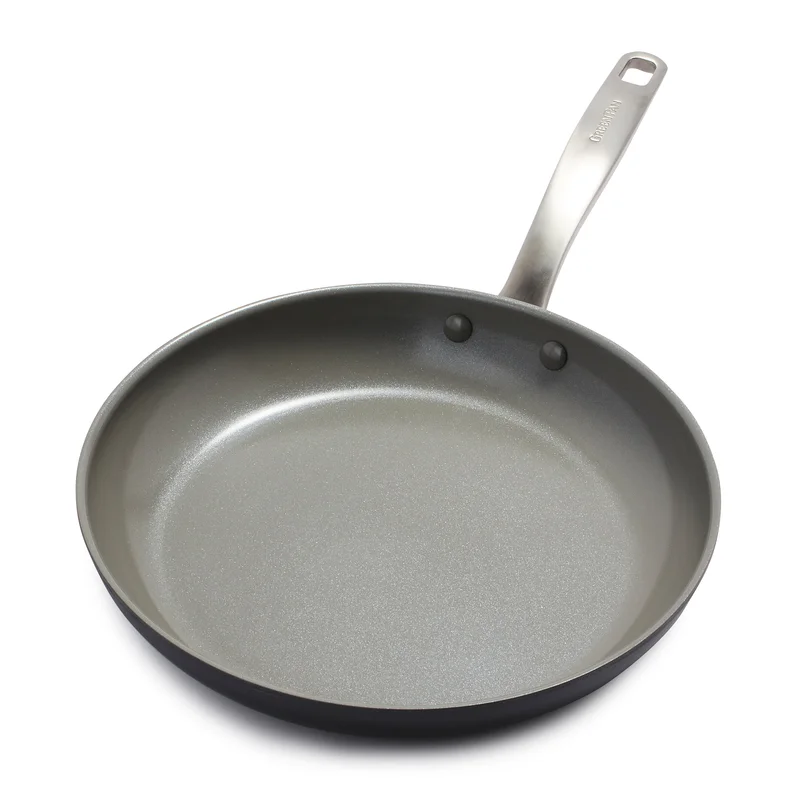 GreenPan Chatham Hard Anodized Healthy Ceramic Nonstick. 12″ Frying Pan Skillet. PFAS-Free. Dishwasher Safe. Oven Safe. Gray