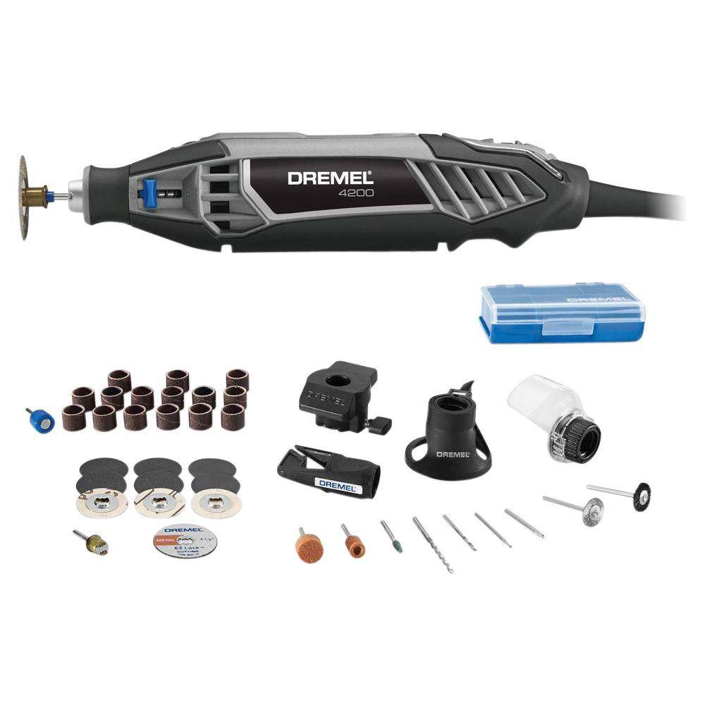 Dremel 4200-4/36 4200 Series 1.6 Amp Variable Speed Corded Rotary Tool Kit with 36 Accessories. 4 Attachments and Carrying Case