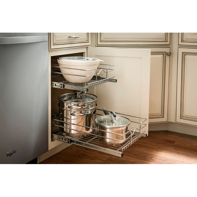 Rev-A-Shelf  Two-Tier Pull-Out Baskets 14.75-in W x 19-in H 2-Tier Pull Out Metal Soft Close Baskets & Organizers