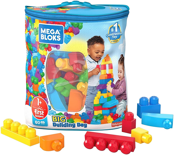 Mega Bloks First Builders Big Building Bag. Toys for Toddlers  - Blue Bag