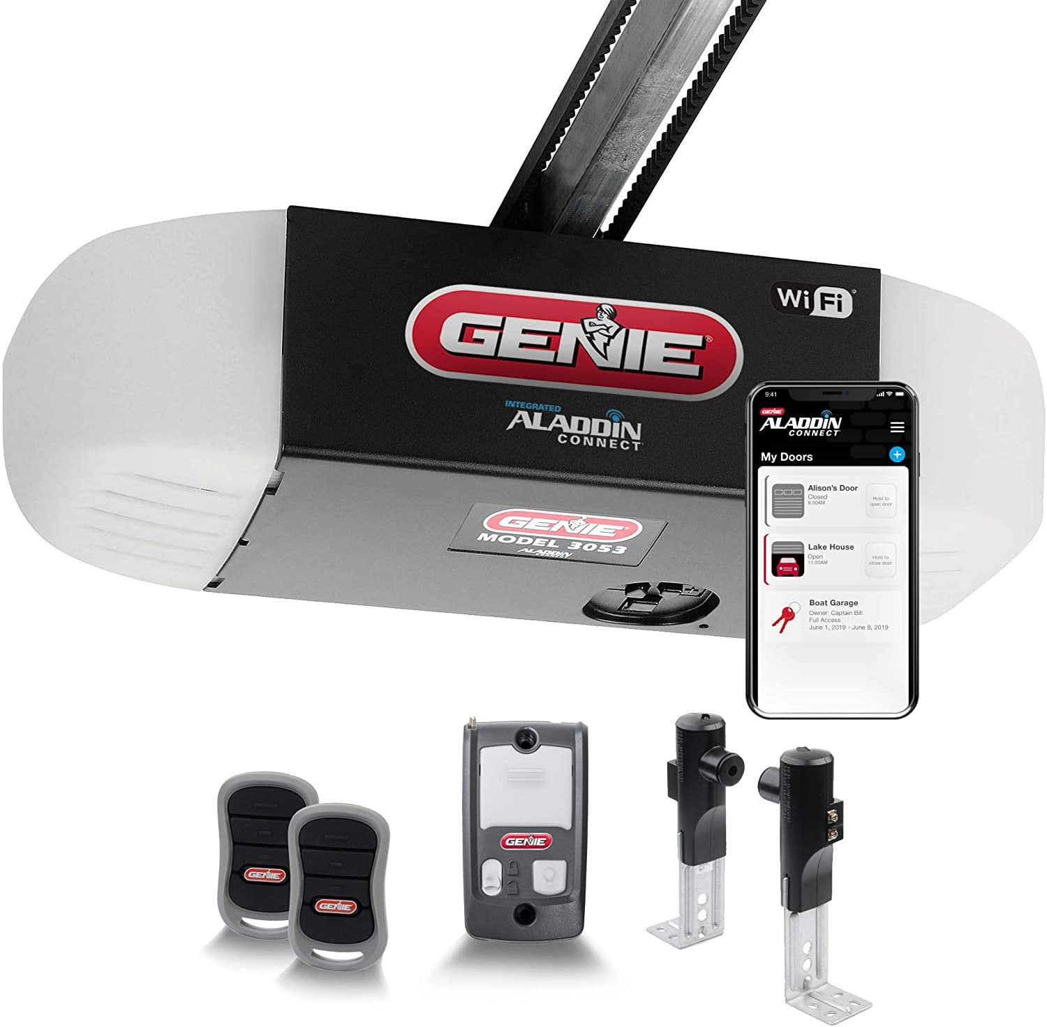 Genie 1/2 HPC 3053-TV QuietLift Connect smart garage door opener. Wi-Fi. Works with Alexa