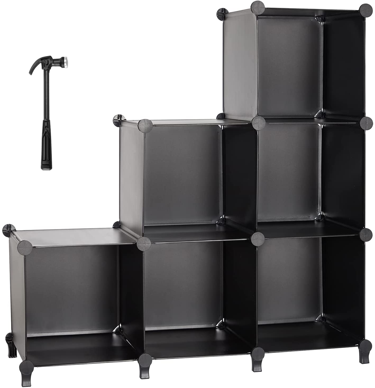 Kootek 6 Cube Storage Organizer Closet Storage Shelves. 22lbs. Black