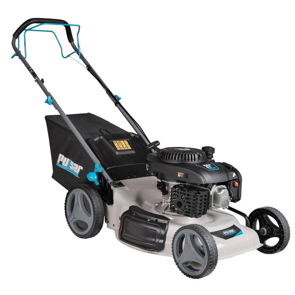 Pulsar PTG1221SA2 21 in. 200 cc Gas Recoil Start. Walk Behind Push Mower. Self-Propelled 3-in-1 with 7 Position Height Adjustment