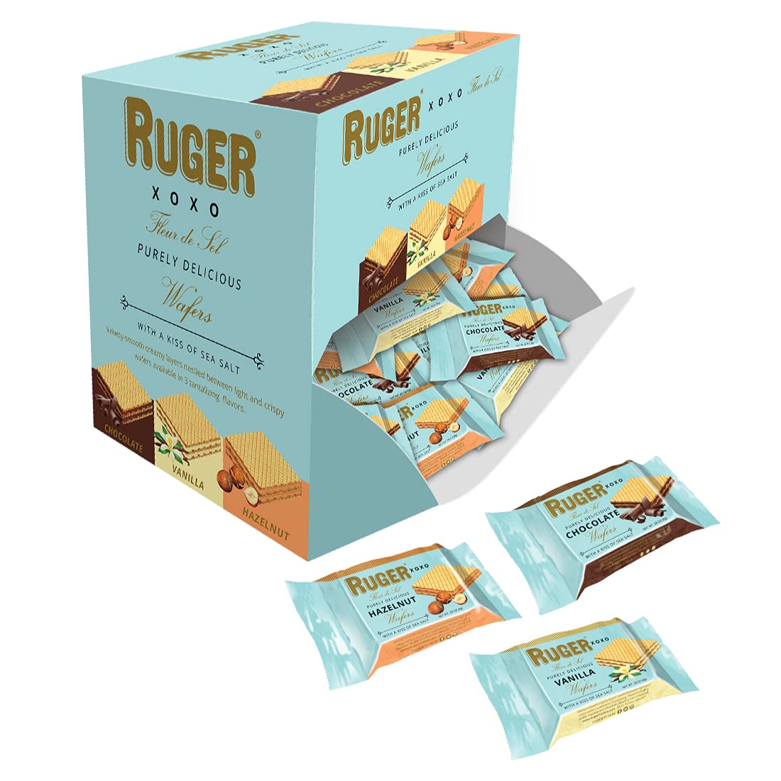 Ruger Wafers XOXO Made with a Kiss of Sea Salt. 96 Count
