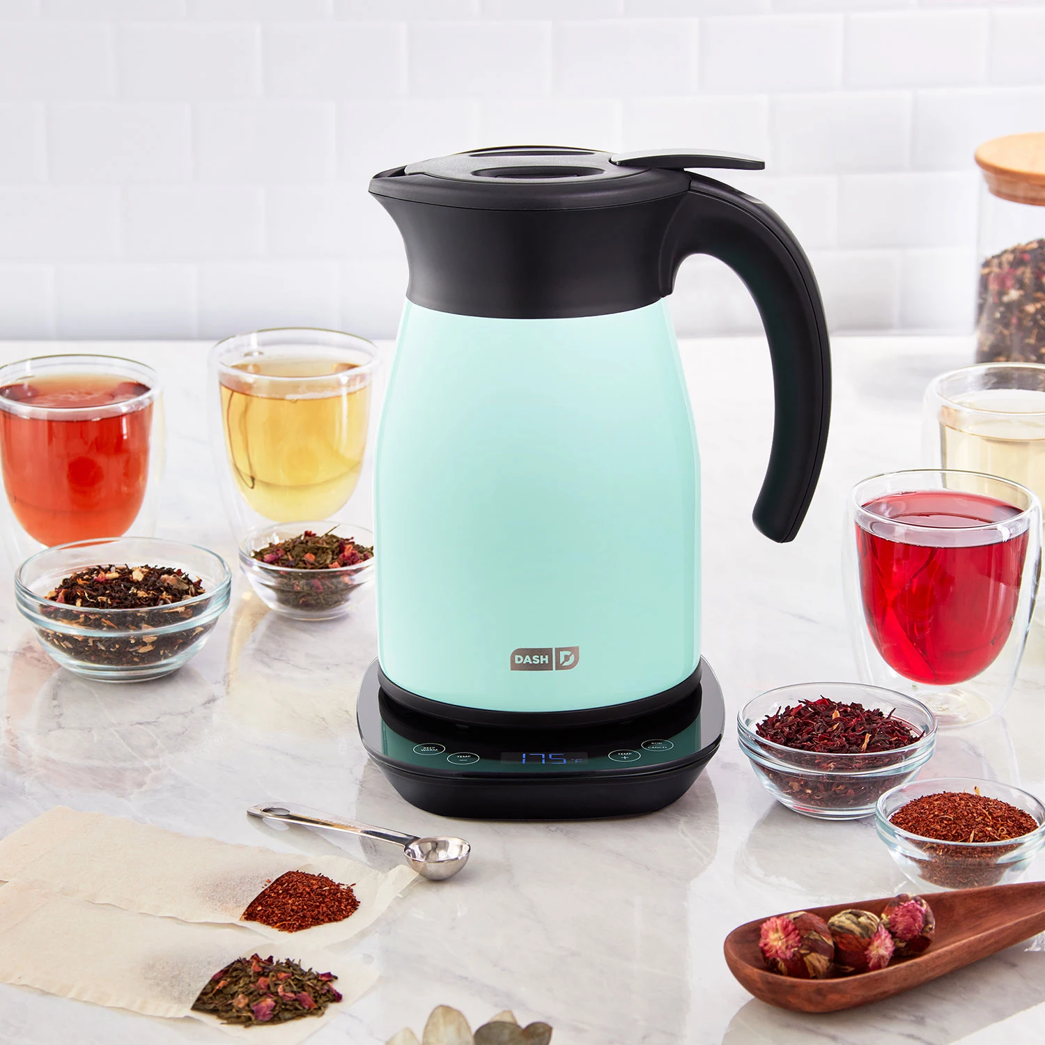 Dash Insulated Electric Kettle. Cordless Hot Water Kettle - Matte Aqua. 57oz/1.7L