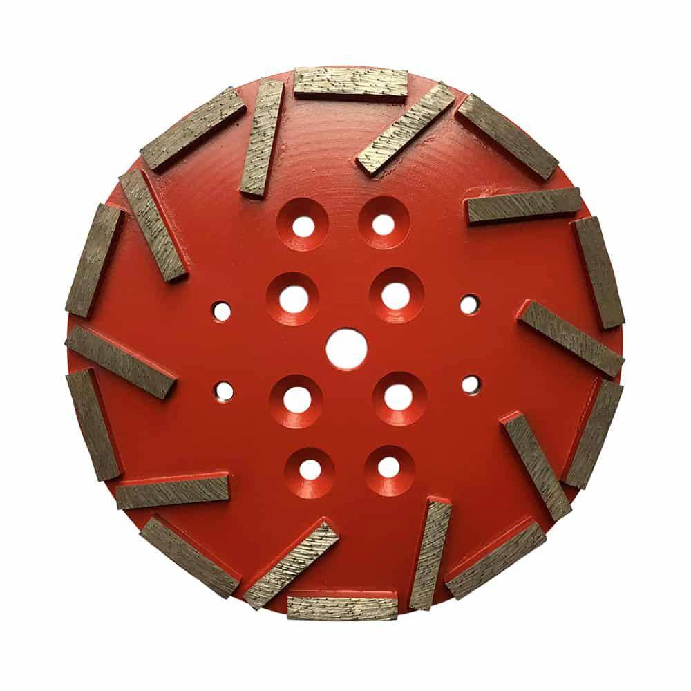 EDiamondTools GHL1020C25_THD 10 in. Diamond Grinding Disc Plate for Edco. MK. Husqvarna. and Blastrac Floor Grinders. 20 Turbo Segments. #25/30 Grit