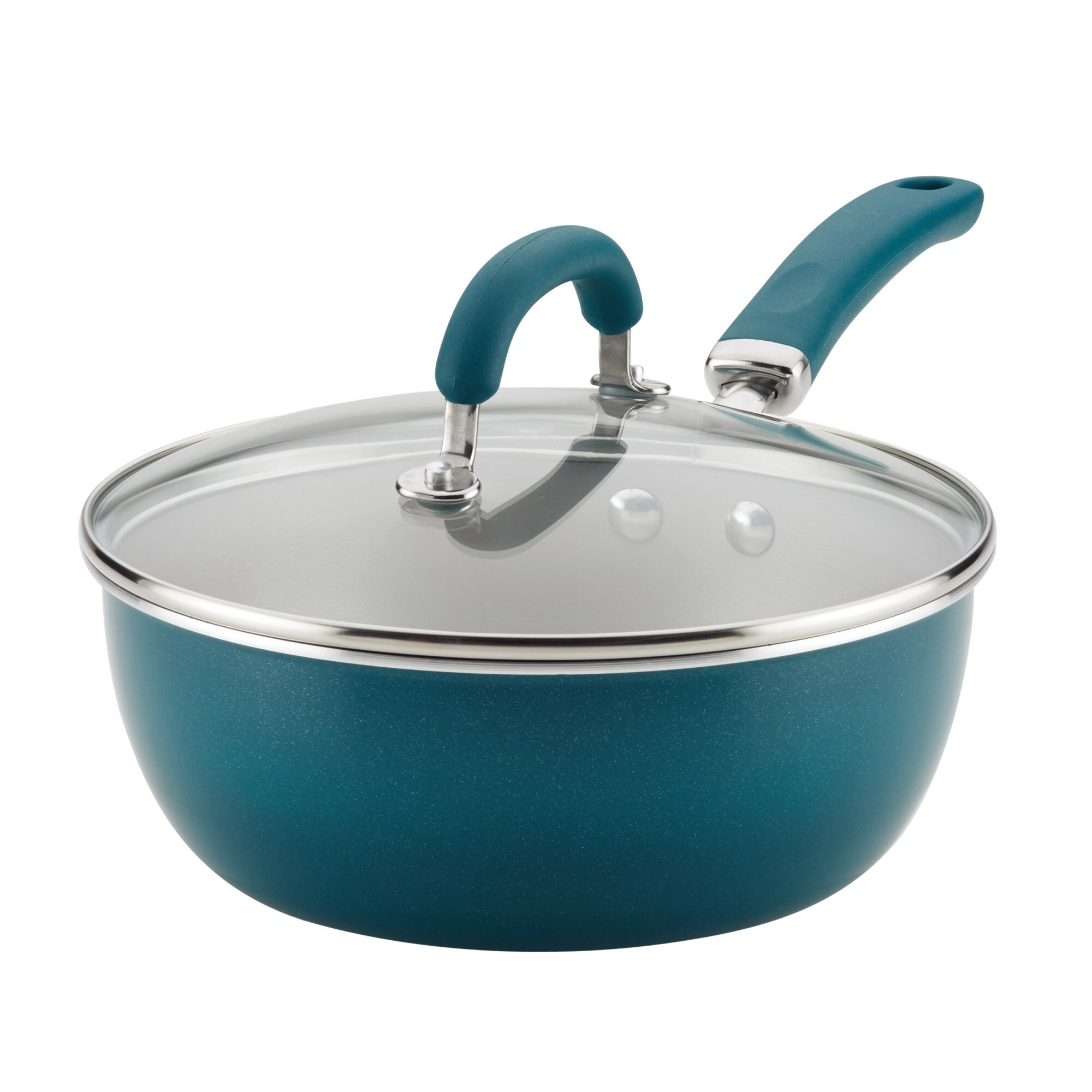 Rachael Ray Create Delicious Aluminum Nonstick 3 qt. Everything Pan - Teal