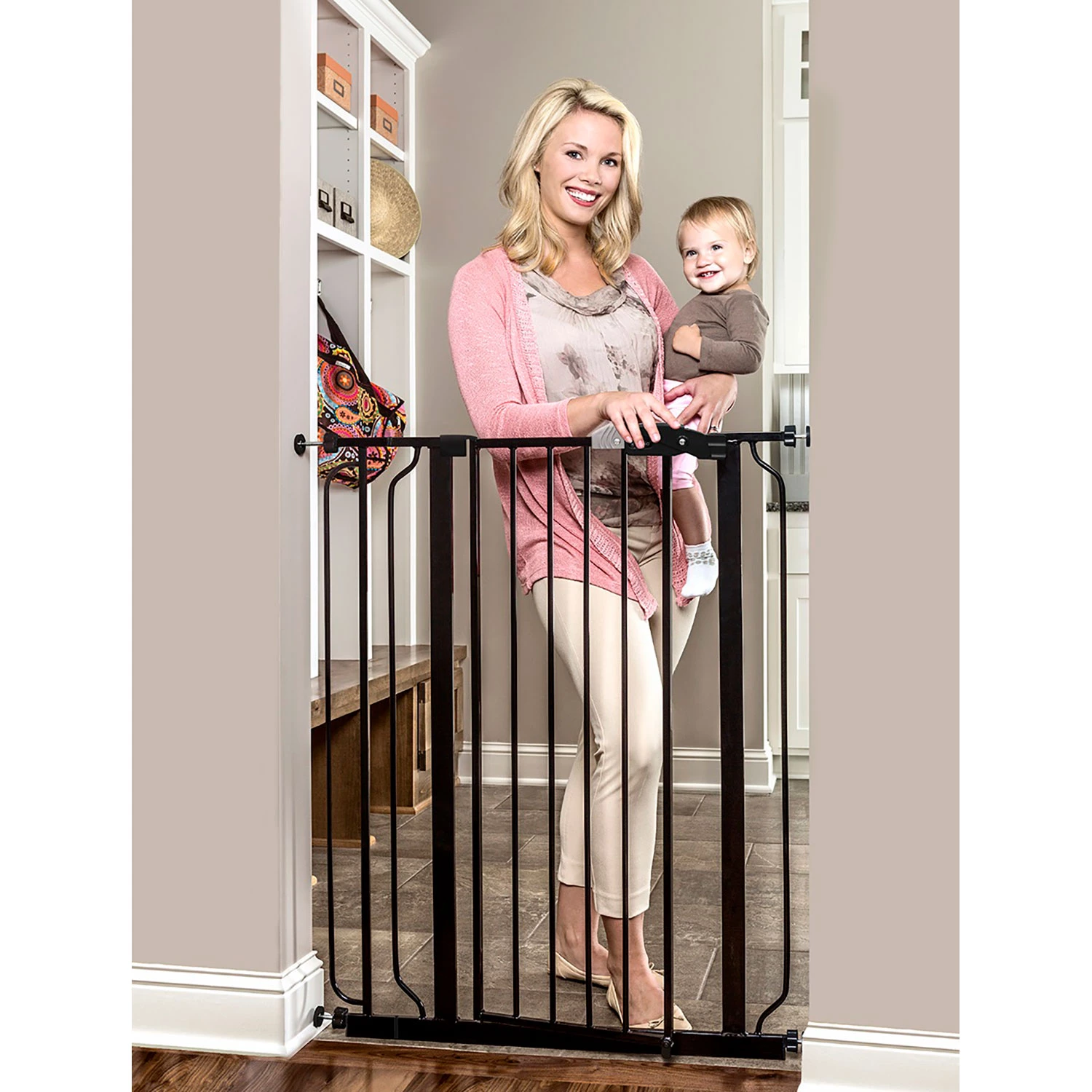 Regalo Easy Step Extra Tall Baby Gate. Black. 29″ - 36.5″