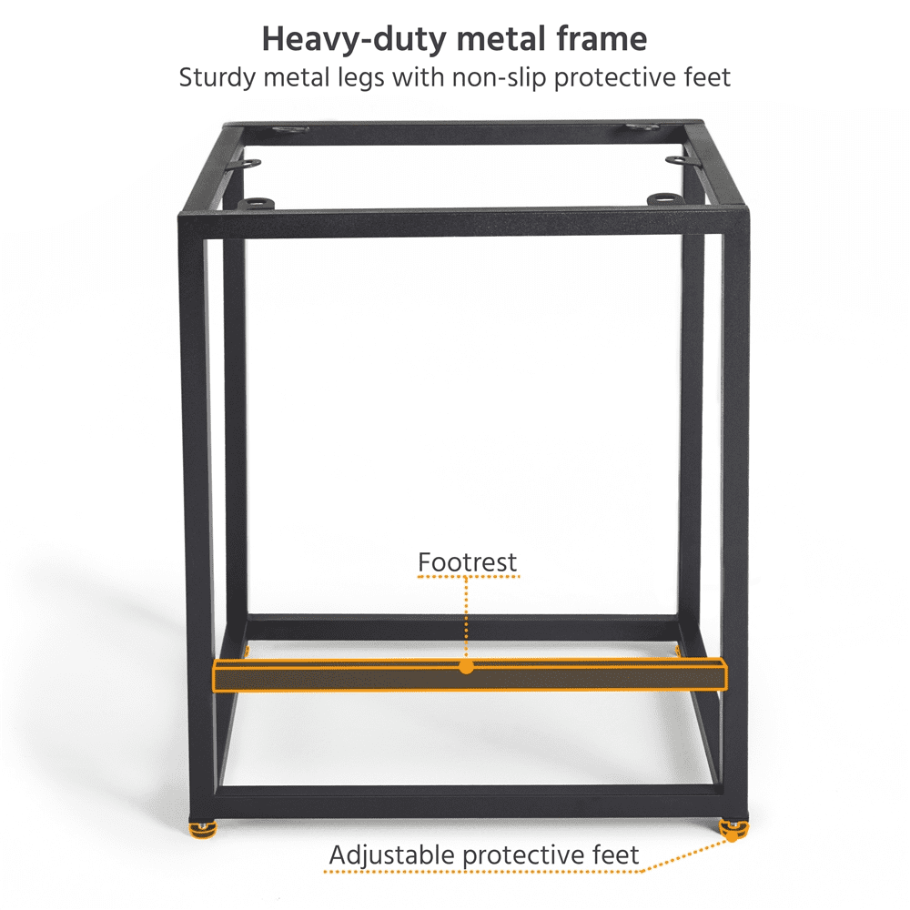 SMILE MART 24″ H Modern Leather Bar Stools Backless for Kitchen. 2pcs. Brown