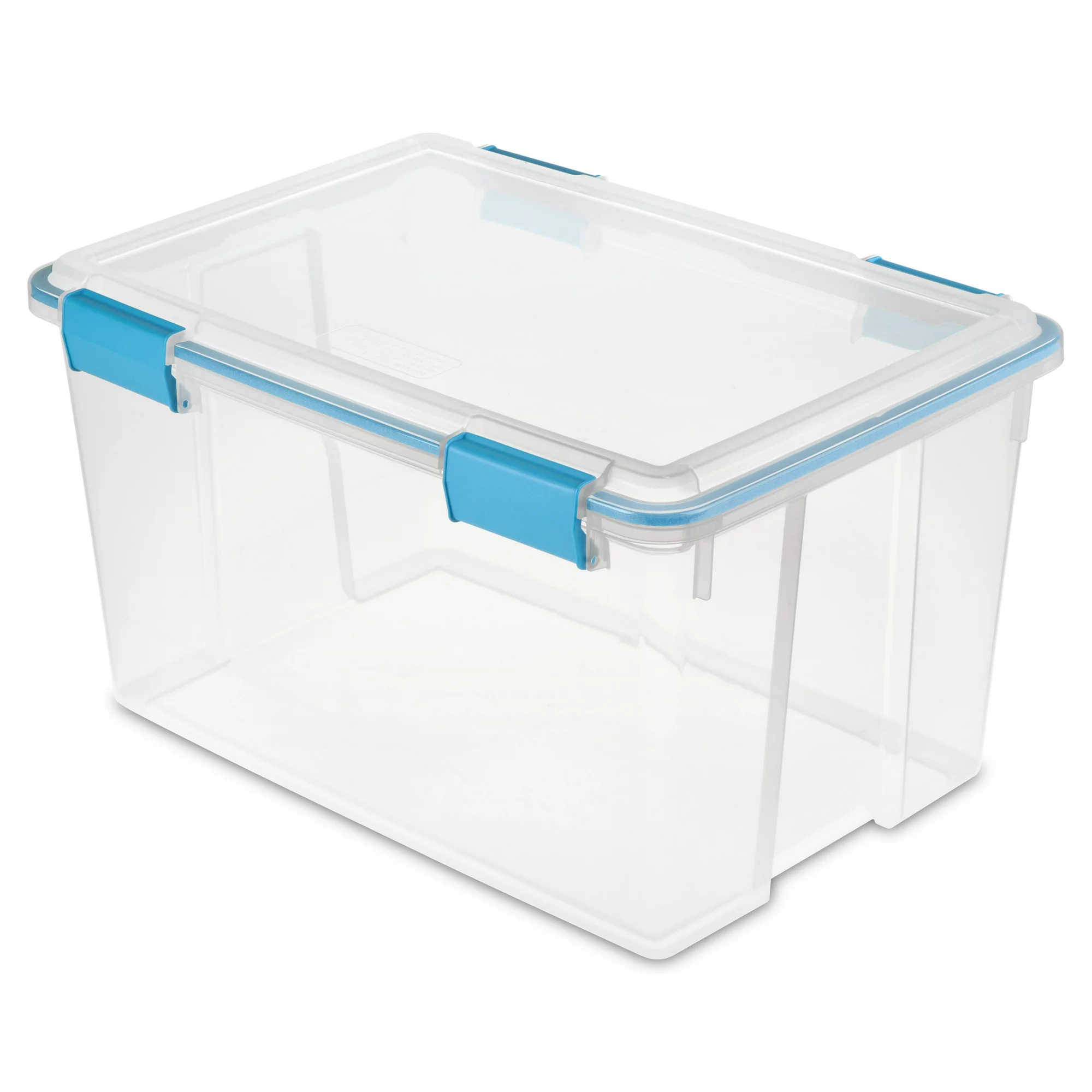 Sterilite 54 Qt. Gasket Box Plastic. Blue Aquarium. Set of 4