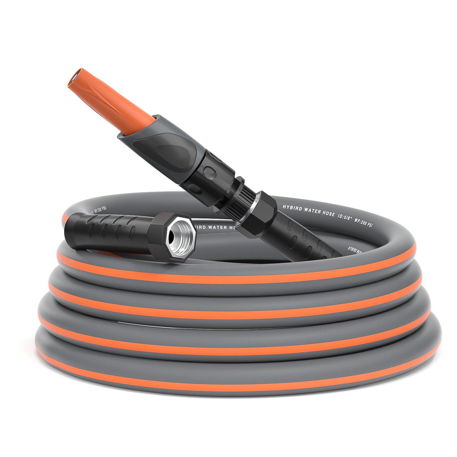 Gardguard Garden Hose 25ft x 5/8″ Heavy Duty. Lightweight Not for Drinking Water. Include Nozzle. Black & Red