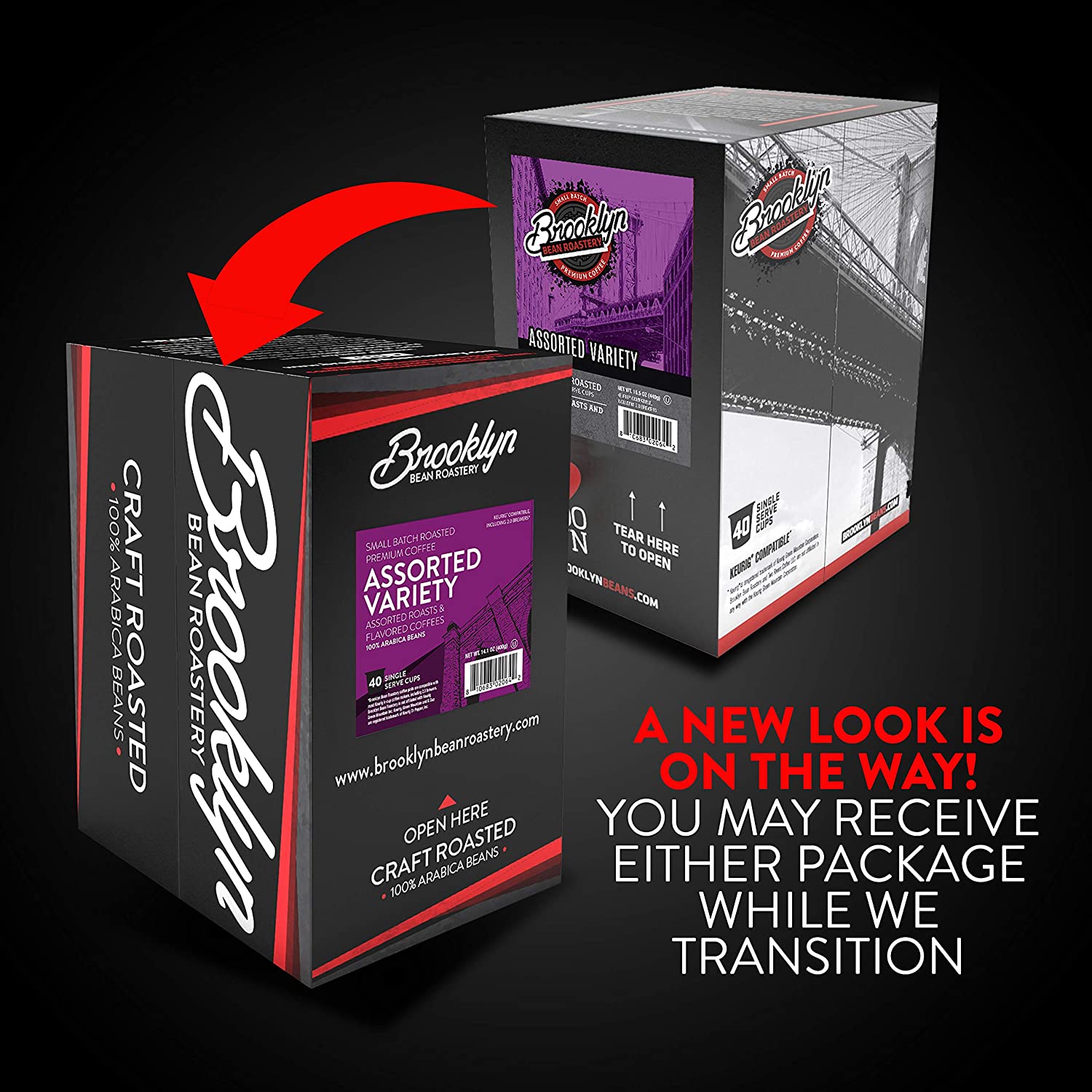 Brooklyn Beans Coffee Pods Assorted Gourmet Variety Pack. 40 Count