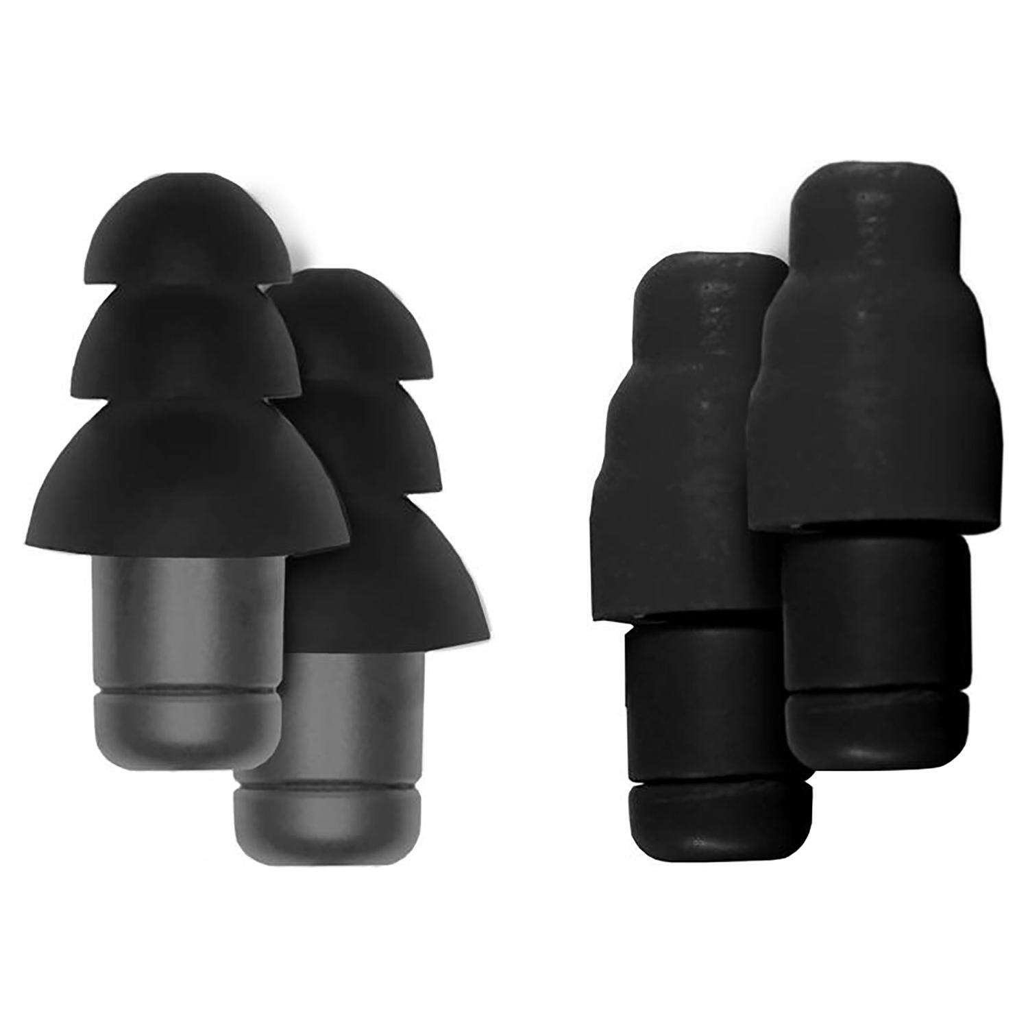 Plugfones Dynamics 29 dB Nylon/Silicone/Soft Foam Tri-flange Professional Hearing Protectors Black/G