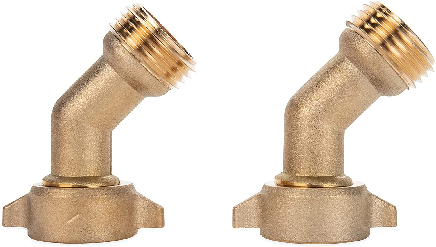 Camco 45 Degree Hose Elbow. Eliminates Stress and Strain On RV Water Intake Hose Fittings. 2-Pack (22607)