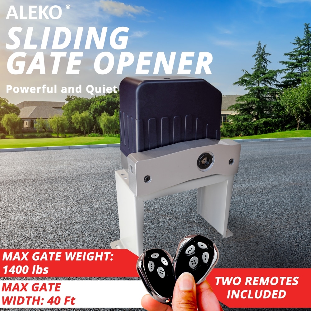 ALEKO 40-ft Slide Universal Battery Driveway Gate Opener Kit